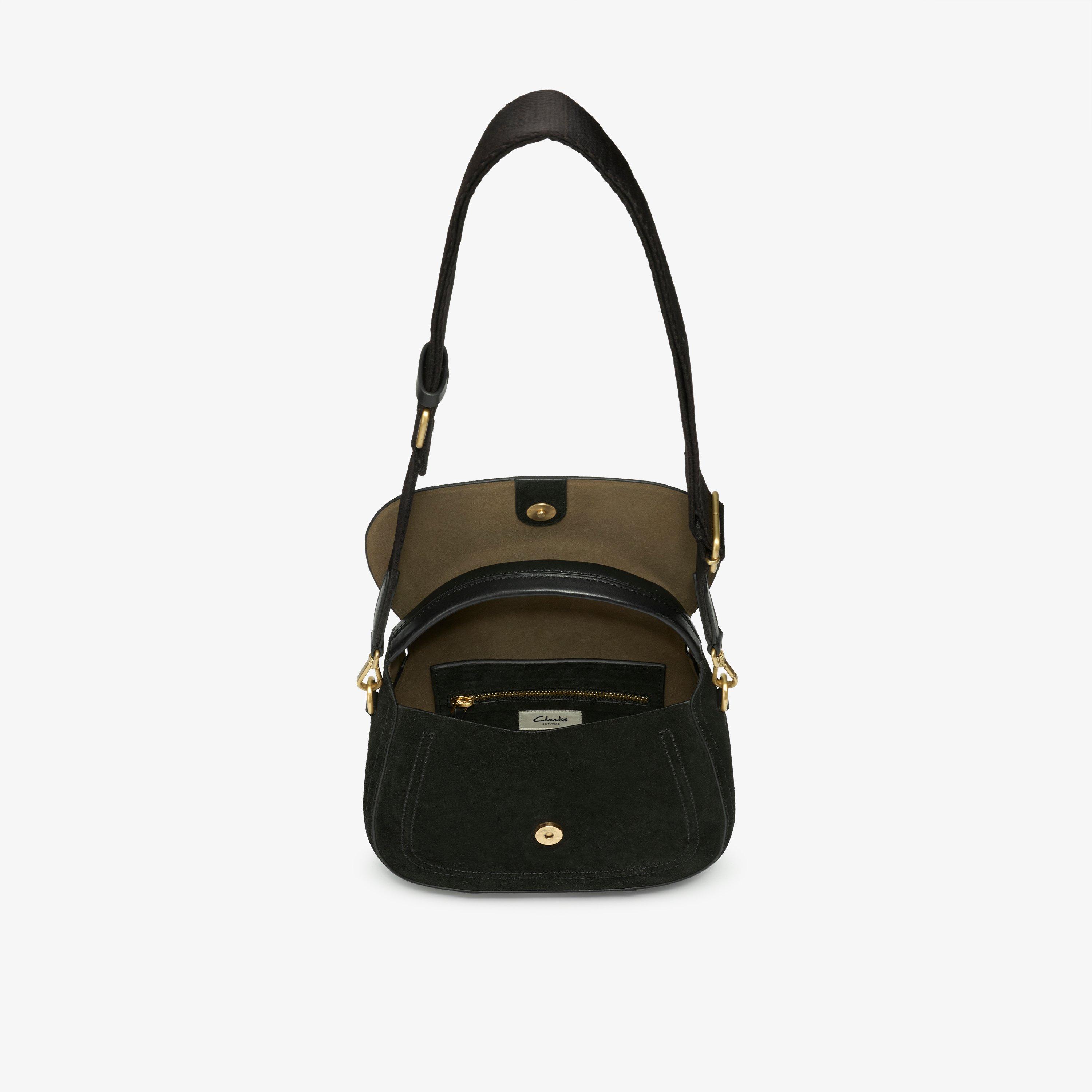 Muse Mini Black Suede Cross Body Bag Shoulder Bags, view 4 of 6