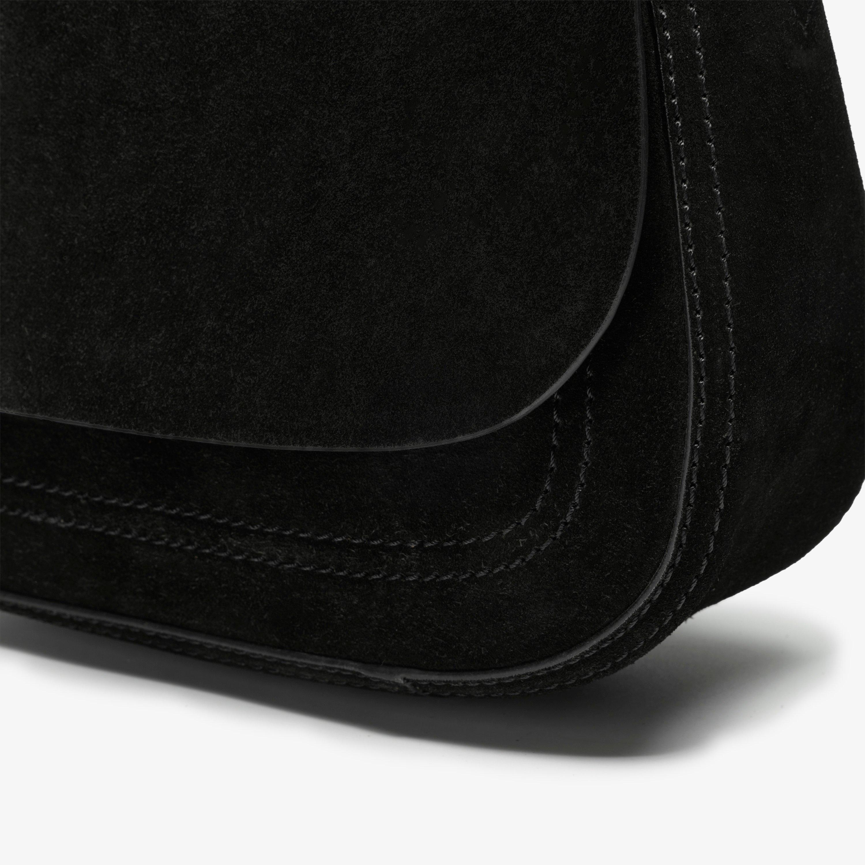 Muse Mini Black Suede Cross Body Bag Shoulder Bags, view 5 of 6