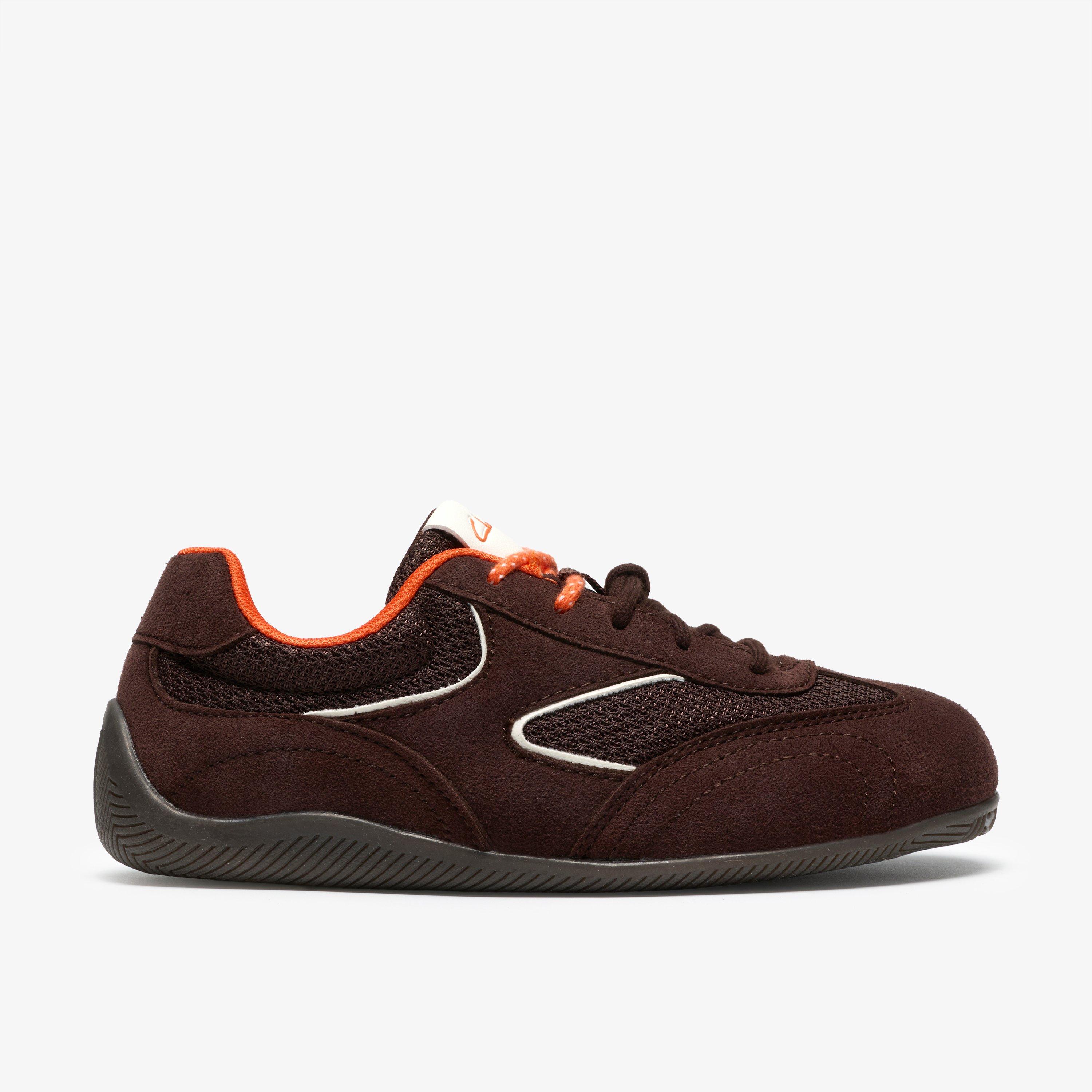 Dreama Mist Kid Dark Brown Trainers Lace Up, view 1 of 6