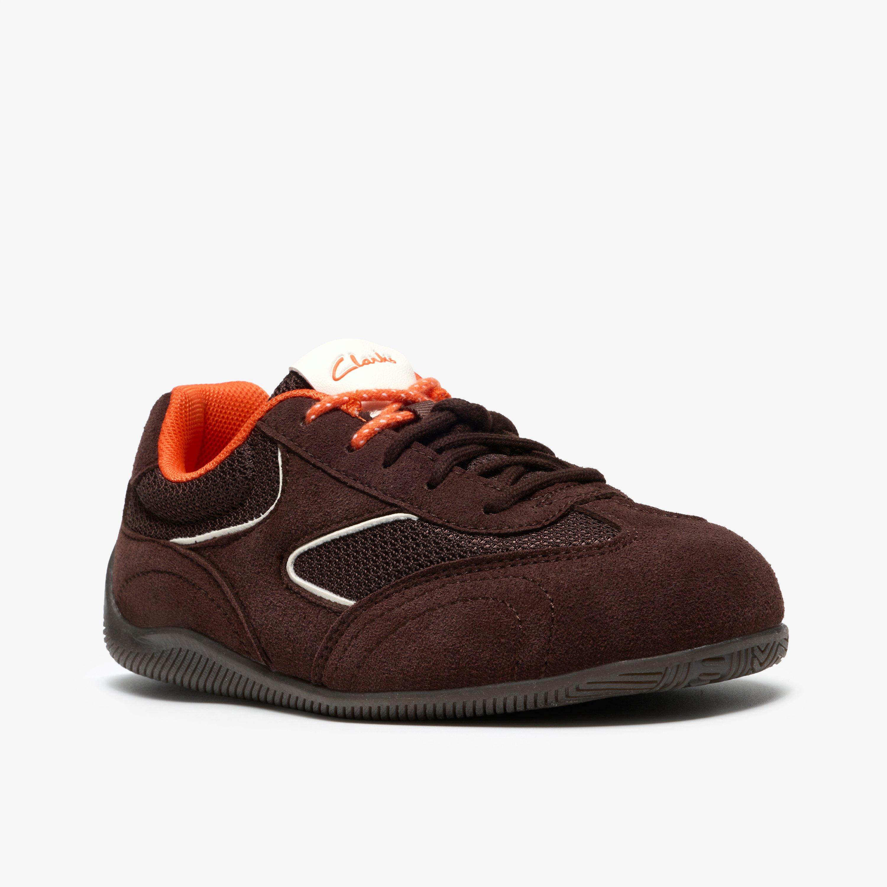 Dreama Mist Kid Dark Brown Trainers Lace Up, view 4 of 6