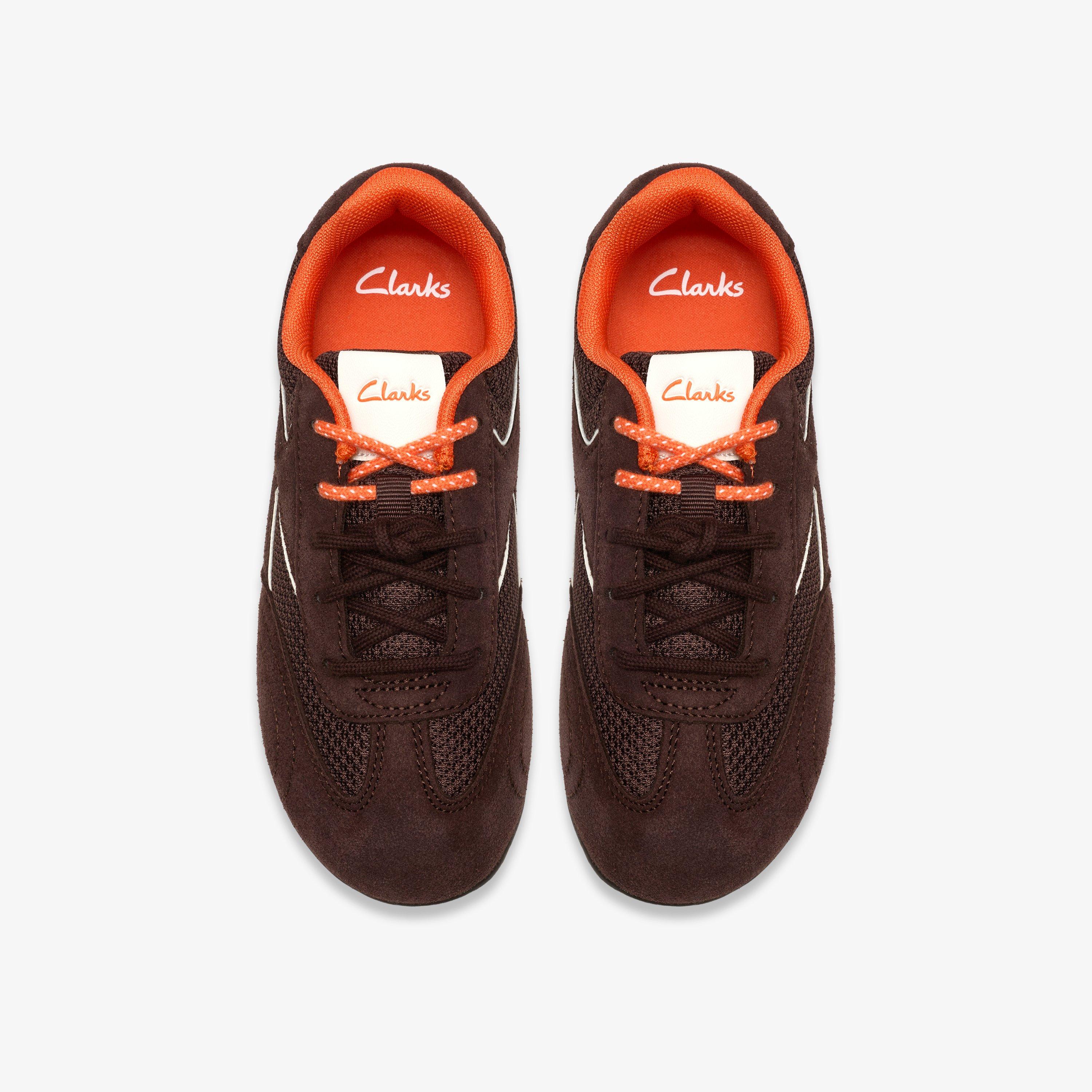 Dreama Mist Kid Dark Brown Trainers Lace Up, view 6 of 6