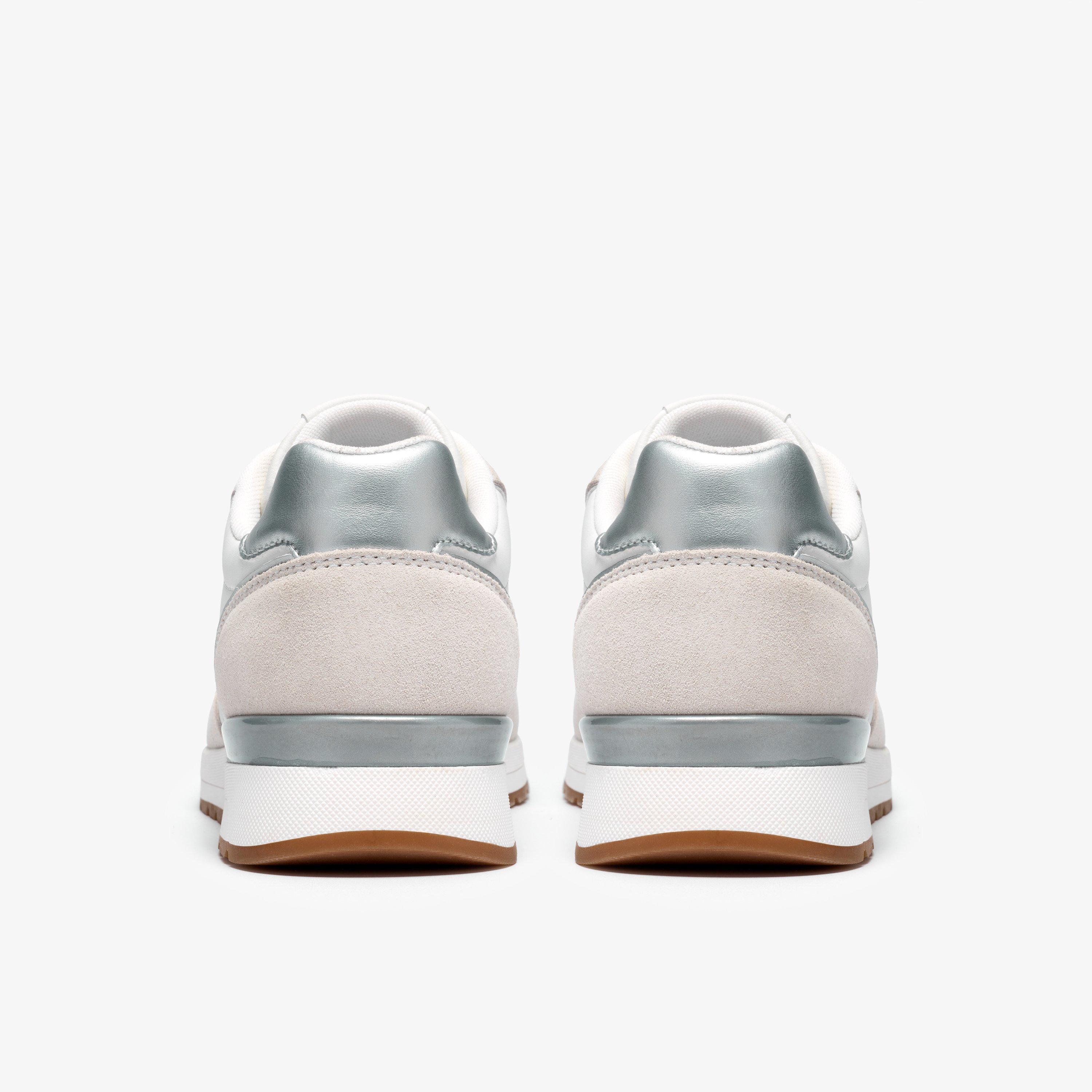 Emme Walk White Combination Leather Trainers, view 5 of 6