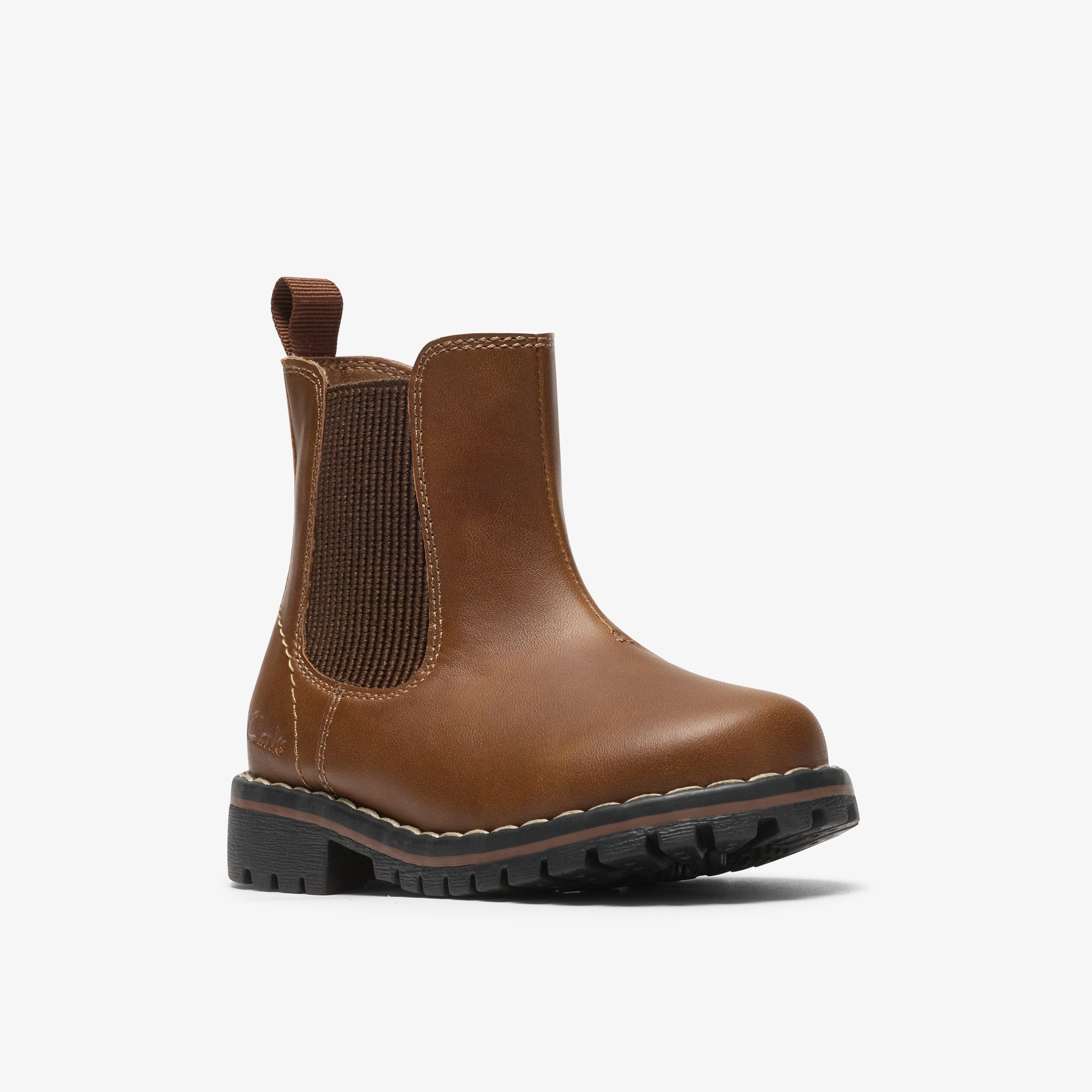 Cliff Chelsea Toddler Tan Ankle Boots Chelsea Boots, view 4 of 6