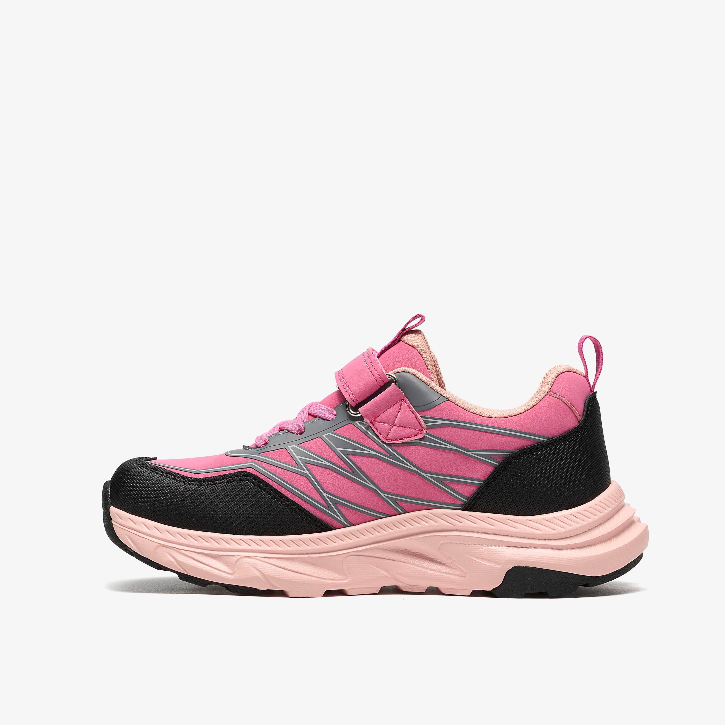 Merrick Way Kid Pink Combination Trainers Riptape, view 2 of 6