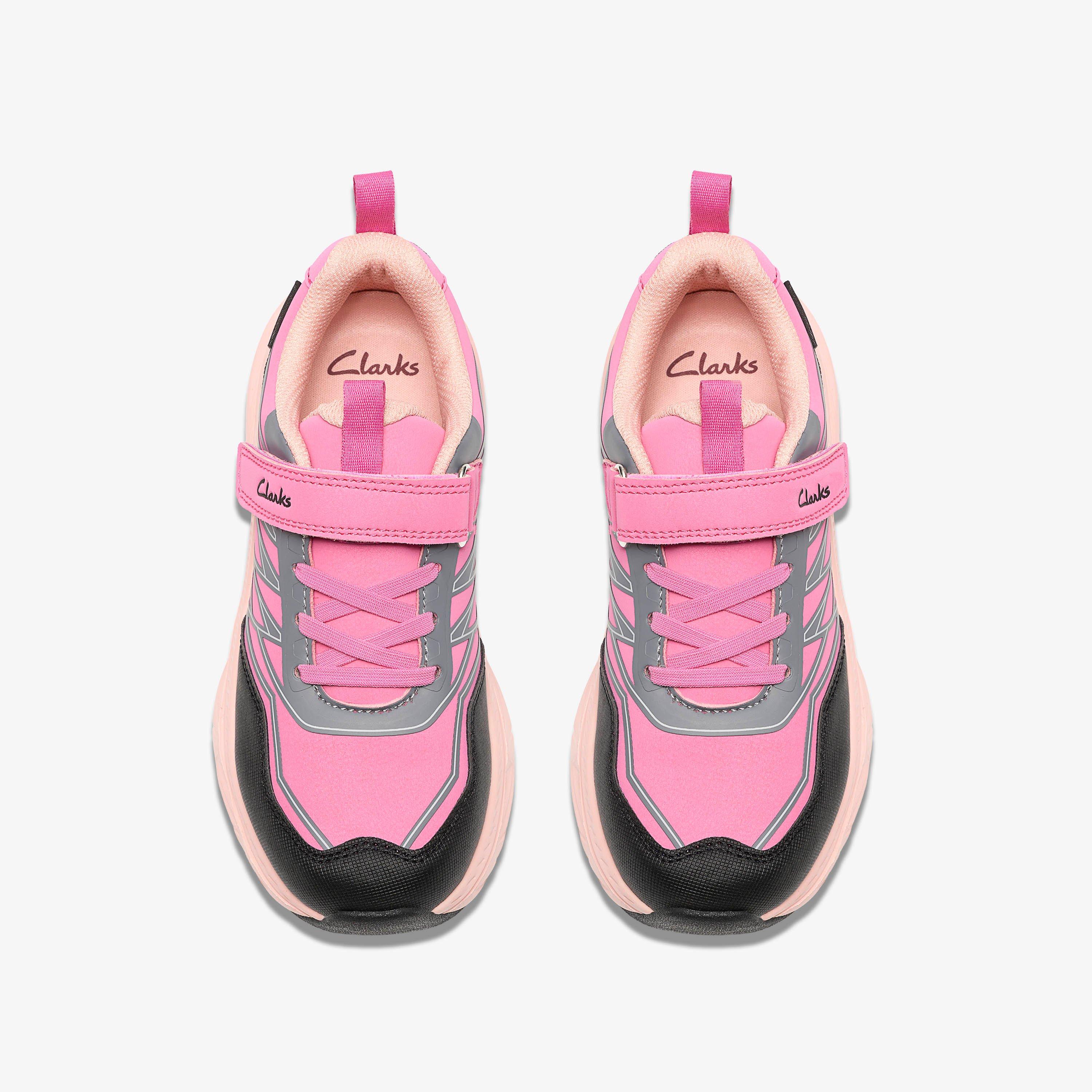 Merrick Way Kid Pink Combination Trainers Riptape, view 6 of 6