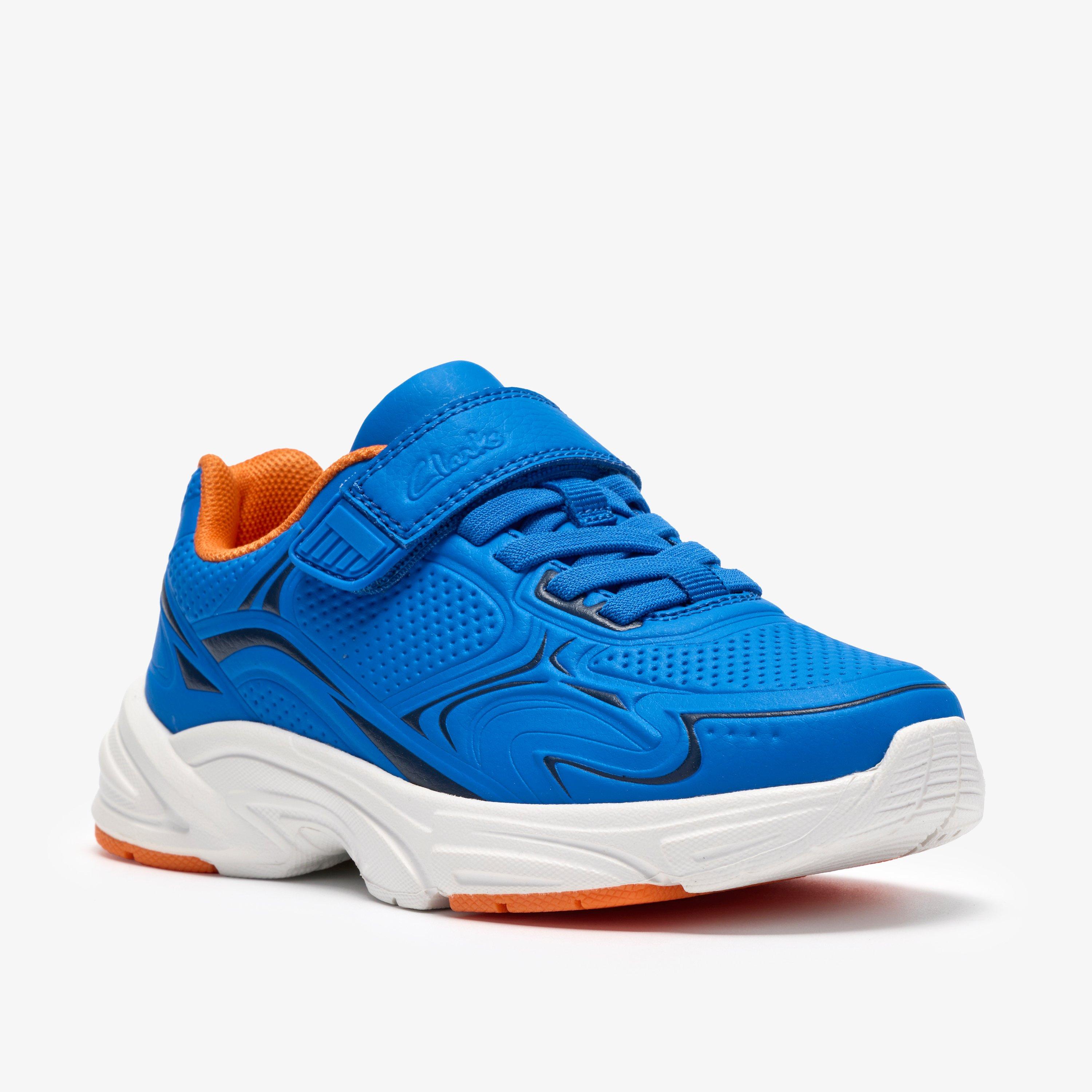 Crafton Solo Kid Bright Blue Trainers, view 4 of 6