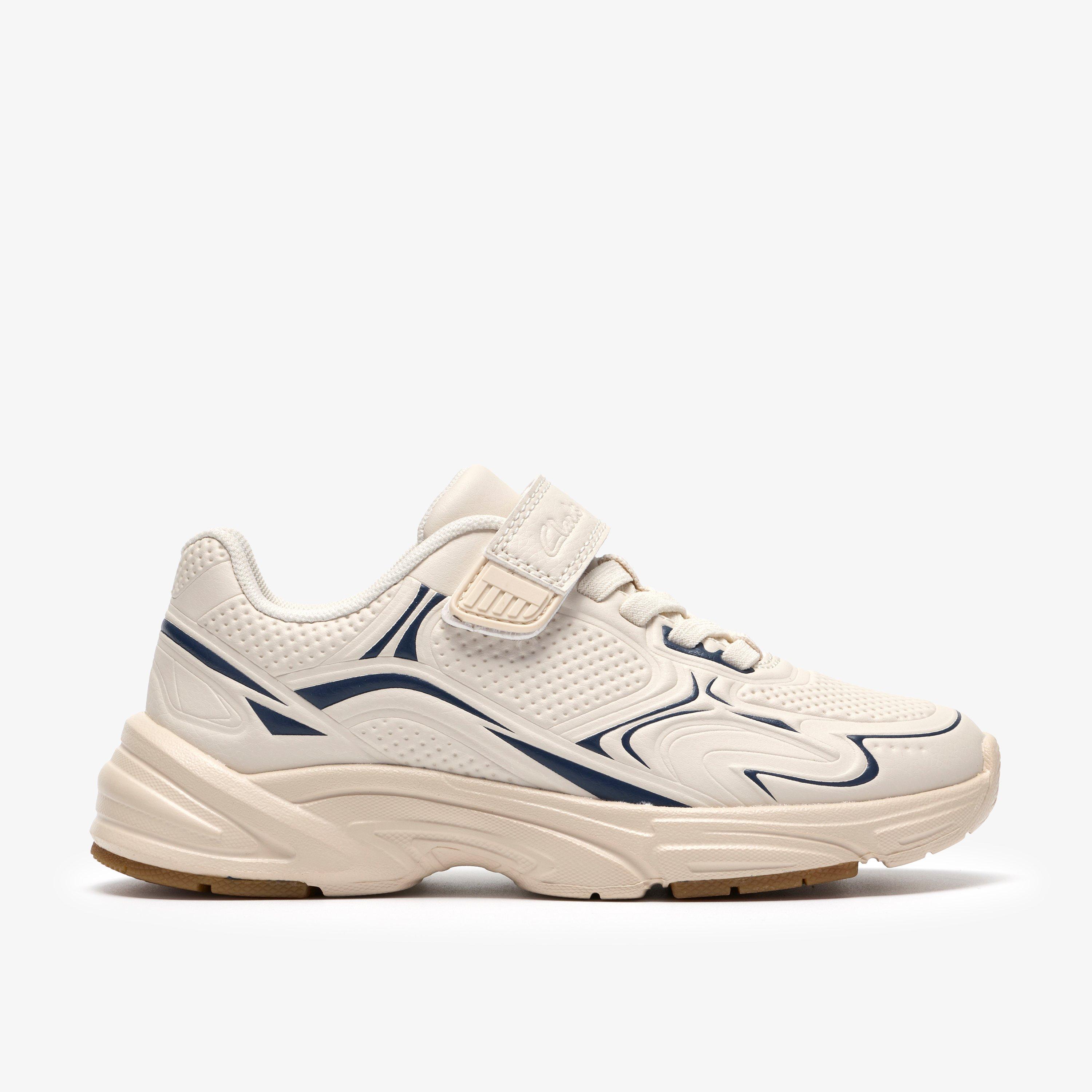 Crafton Solo Kid Beige Combination Trainers, view 1 of 6