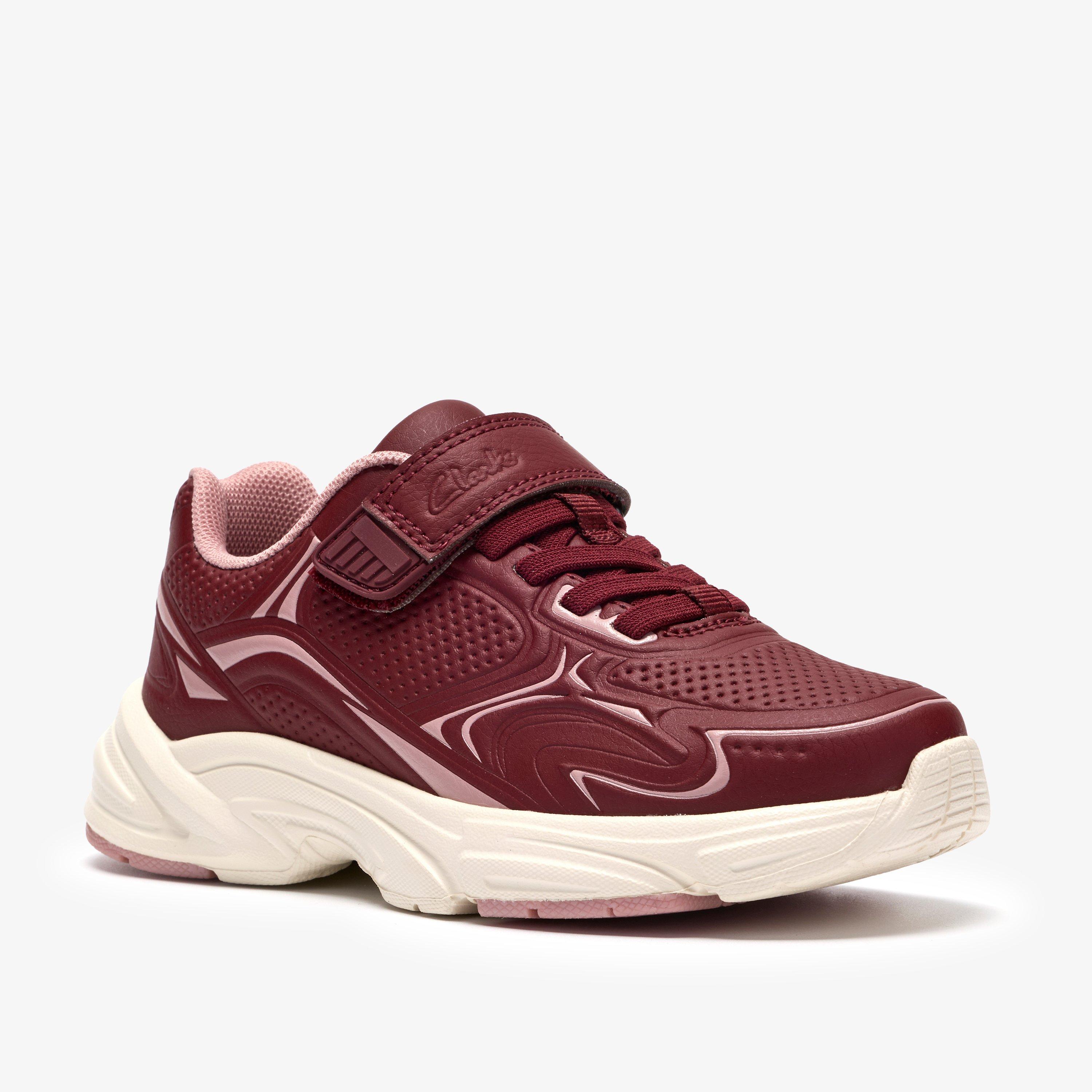 Crafton Solo Kid Burgundy Trainers, view 4 of 6