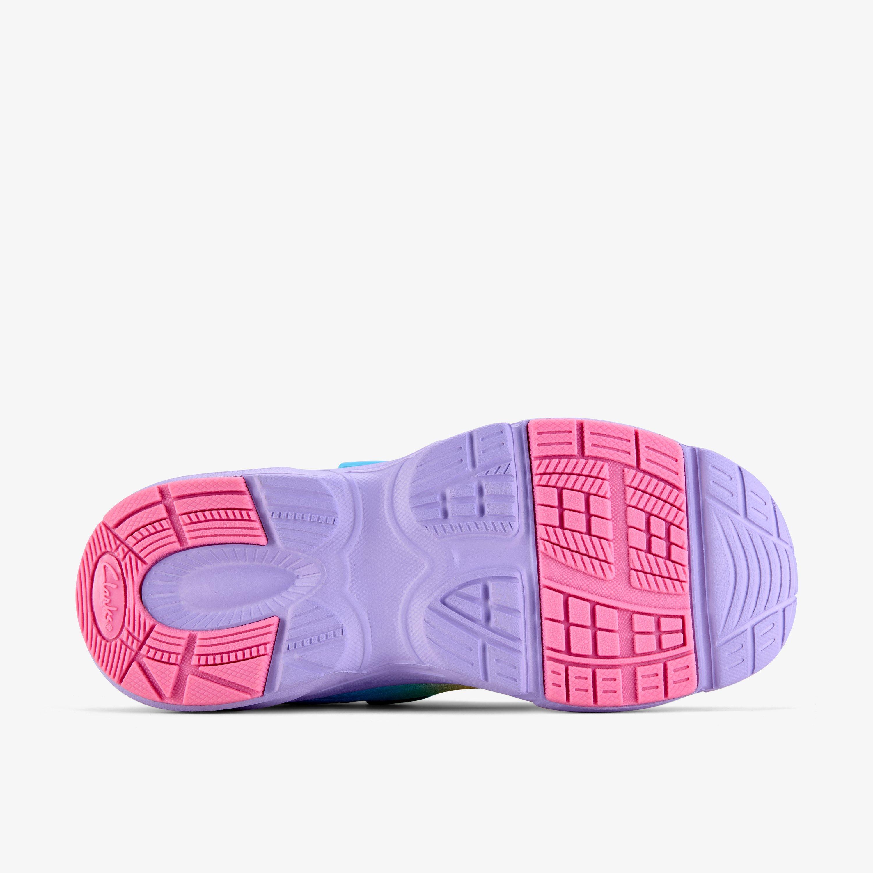Crafton Solo Kid Purple Mutli Trainers, view 3 of 6