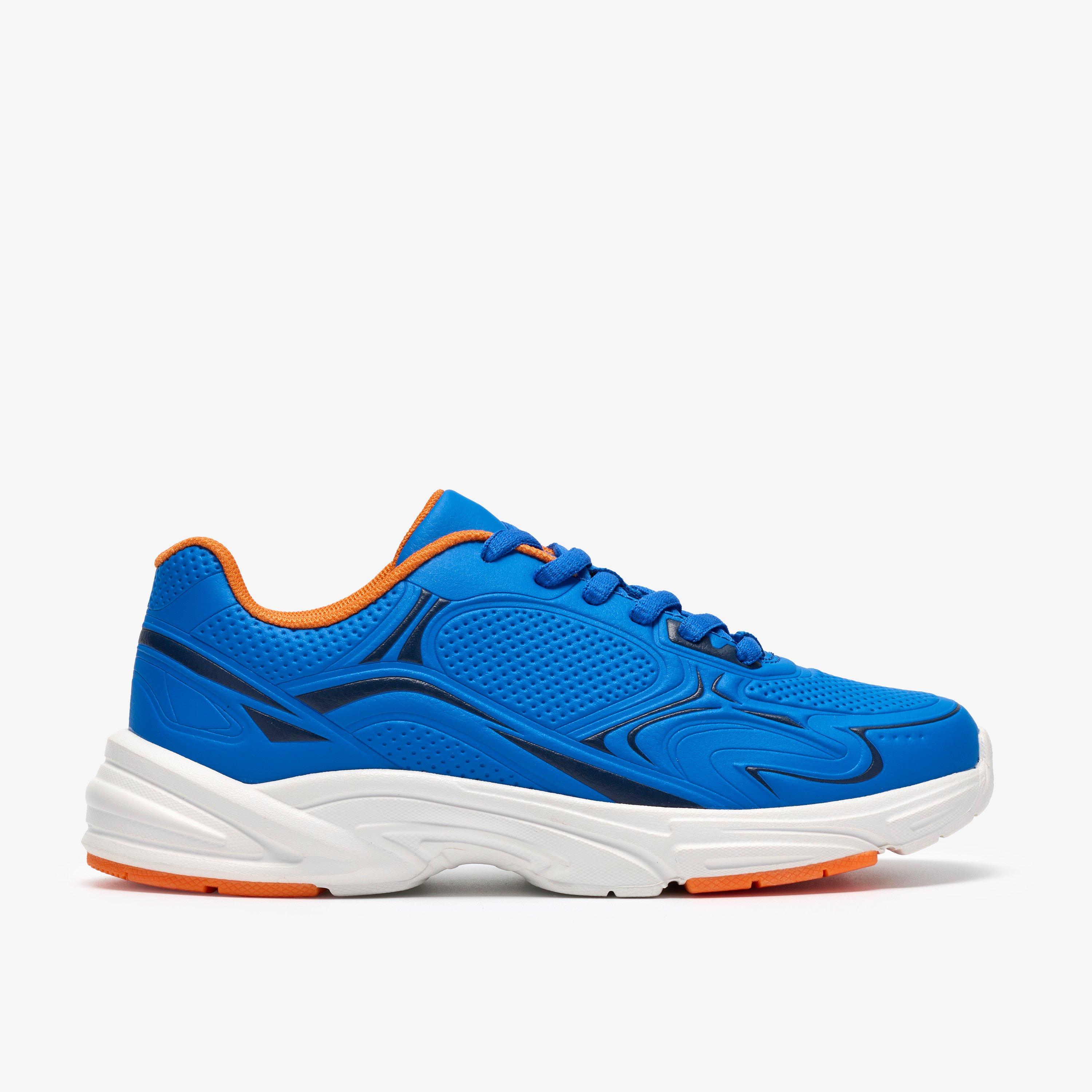 Crafton Solo Older Bright Blue Trainers, view 1 of 6