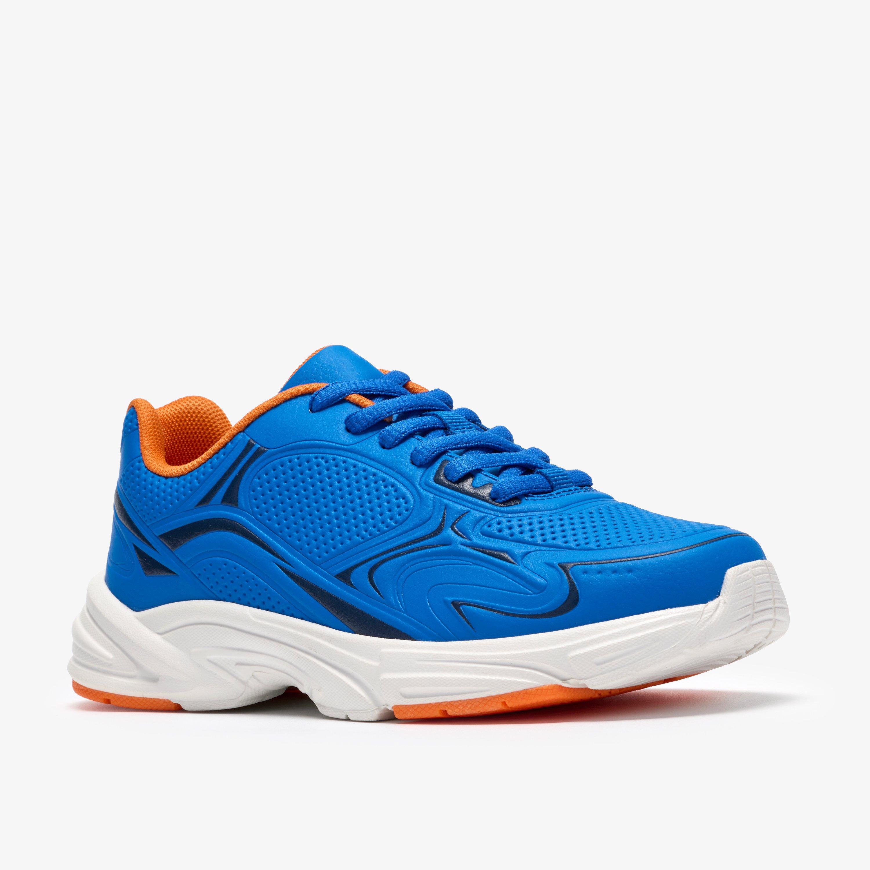 Crafton Solo Older Bright Blue Trainers, view 4 of 6