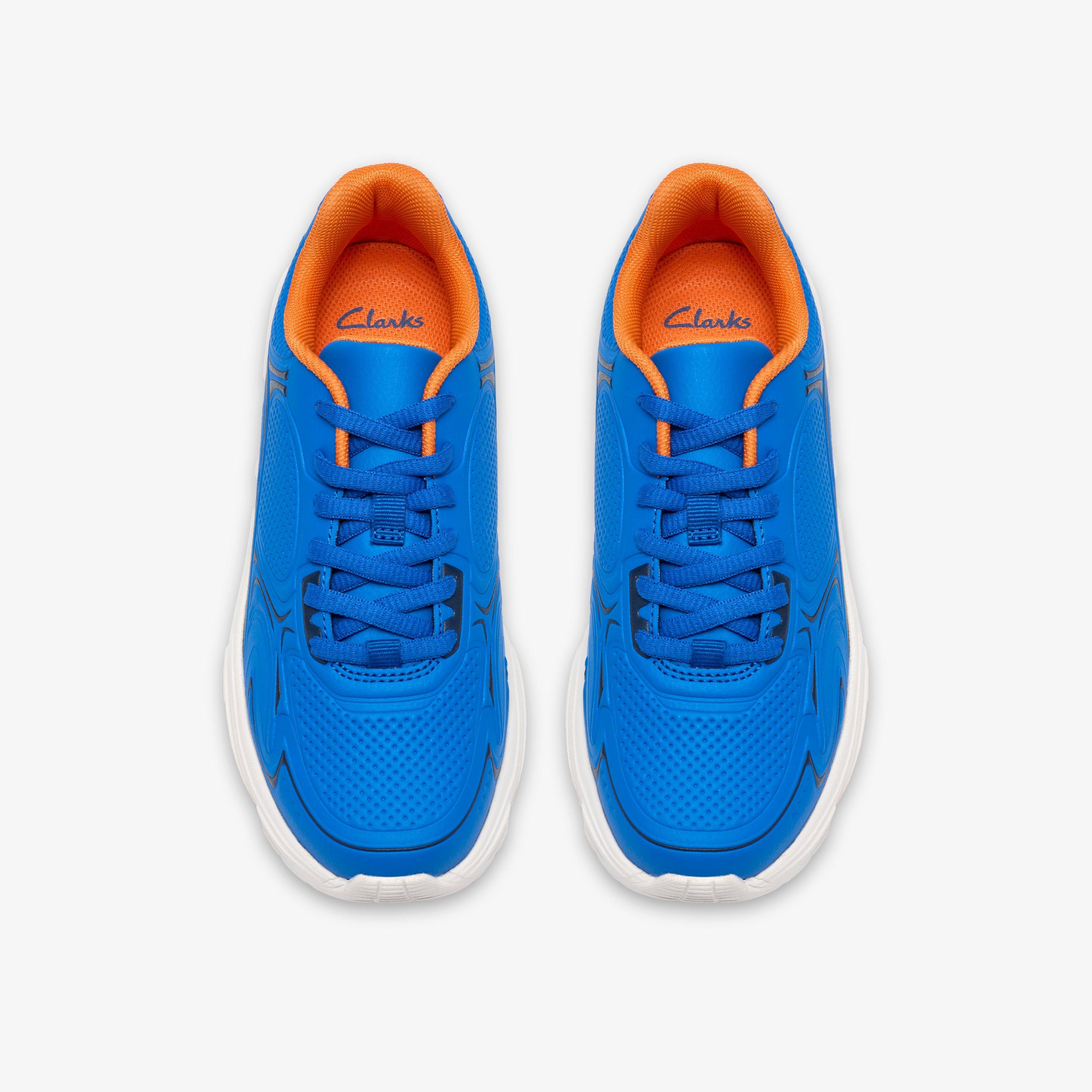 Crafton Solo Older Bright Blue Trainers, view 6 of 6