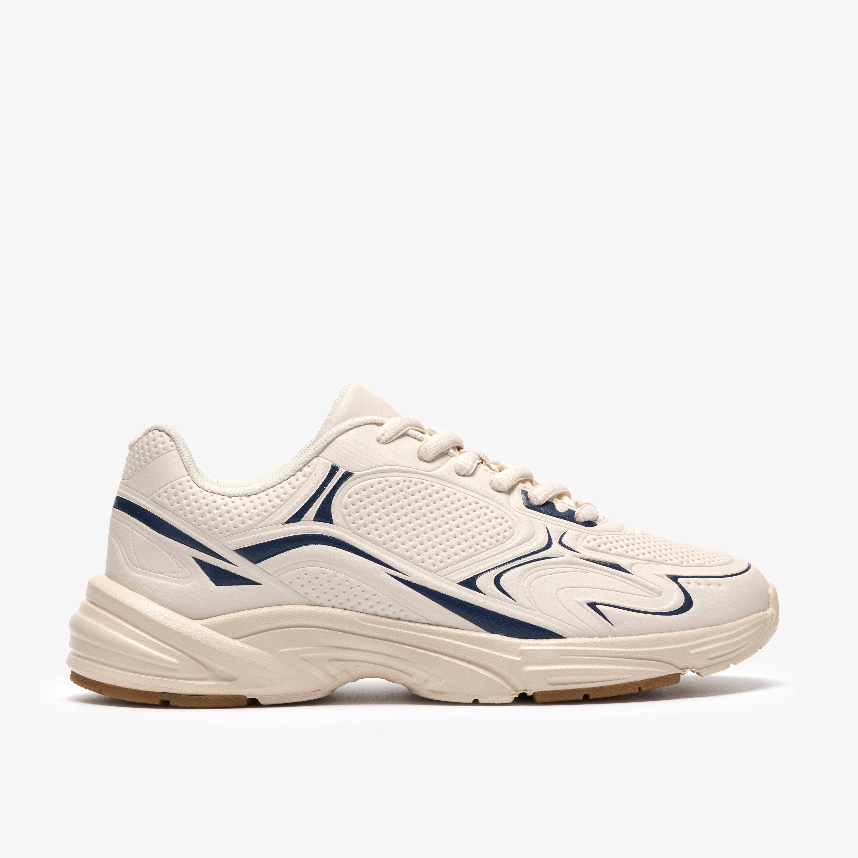 Crafton Solo Older Beige Combination Trainers, view 1 of 6