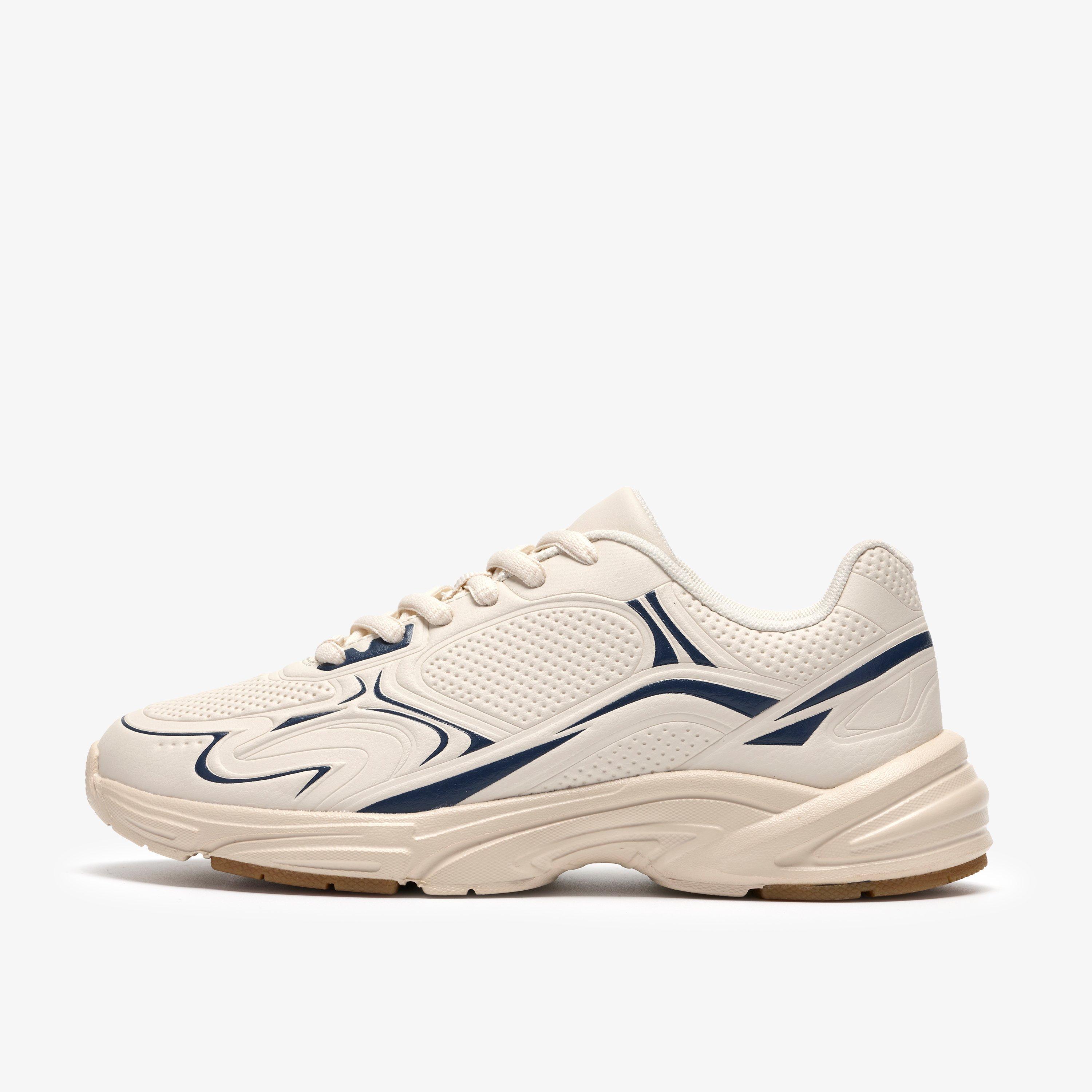 Crafton Solo Older Beige Combination Trainers, view 2 of 6
