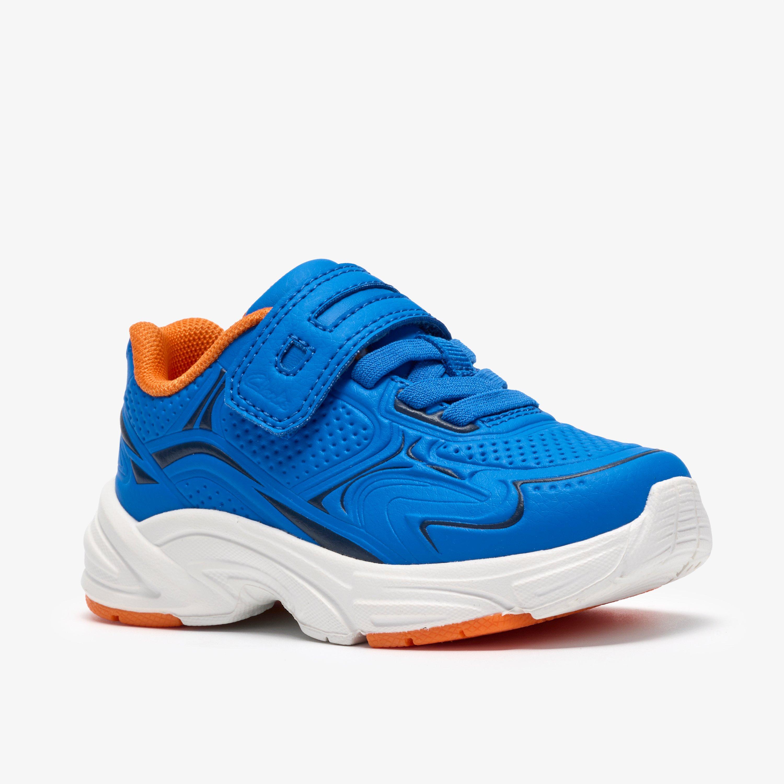 Crafton Solo Toddler Bright Blue Trainers, view 4 of 6