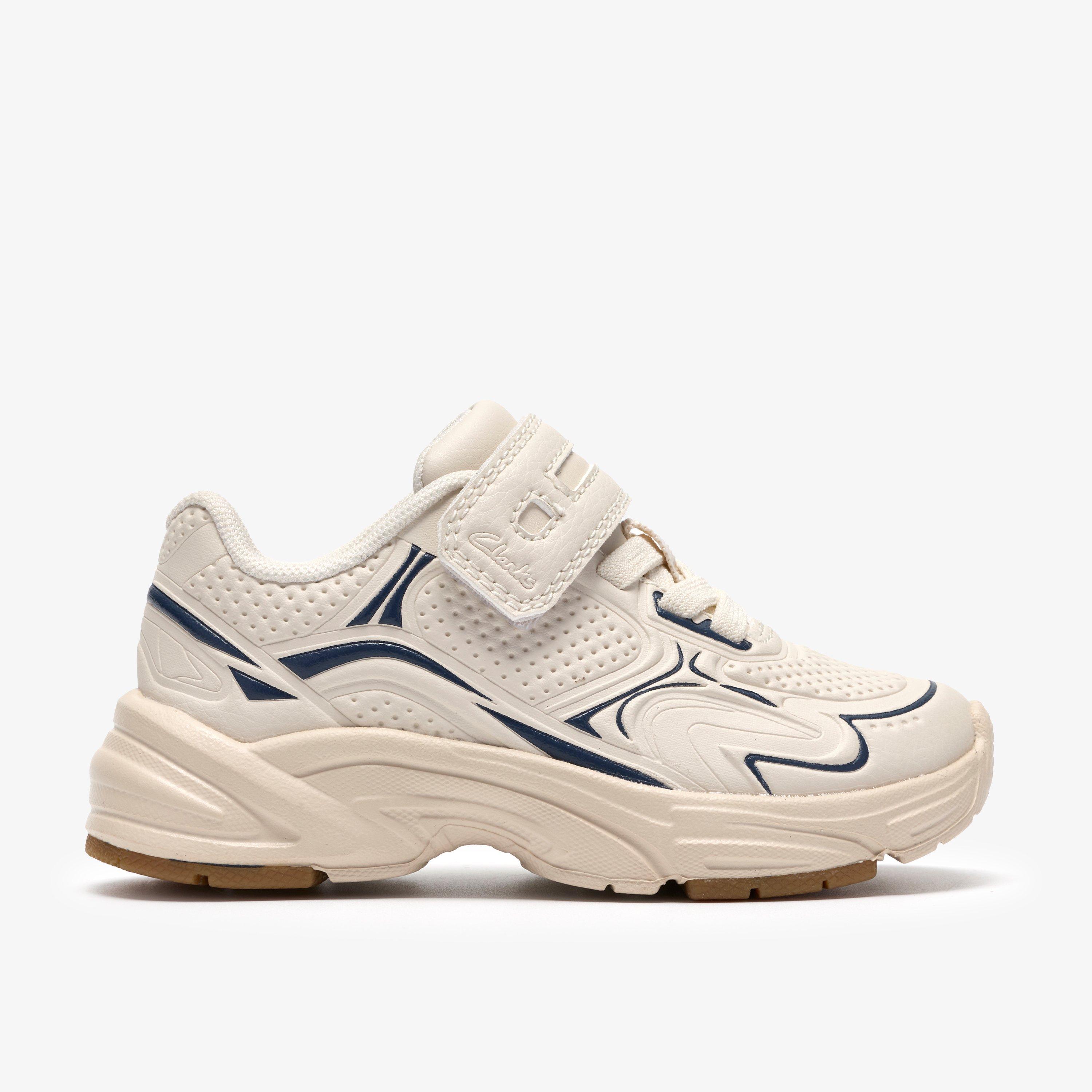 Crafton Solo Toddler Beige Combination Trainers Riptape, view 1 of 6
