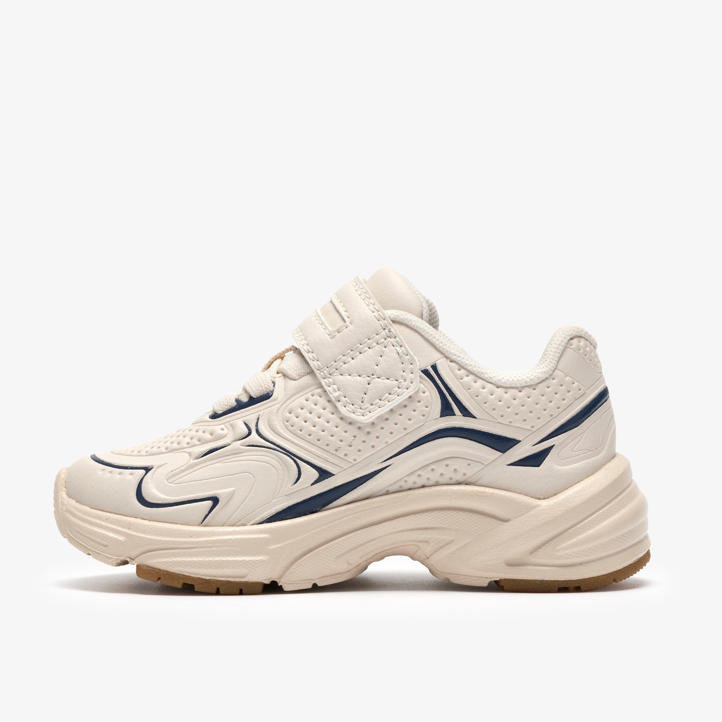 Crafton Solo Toddler Beige Combination Trainers Riptape, view 2 of 6
