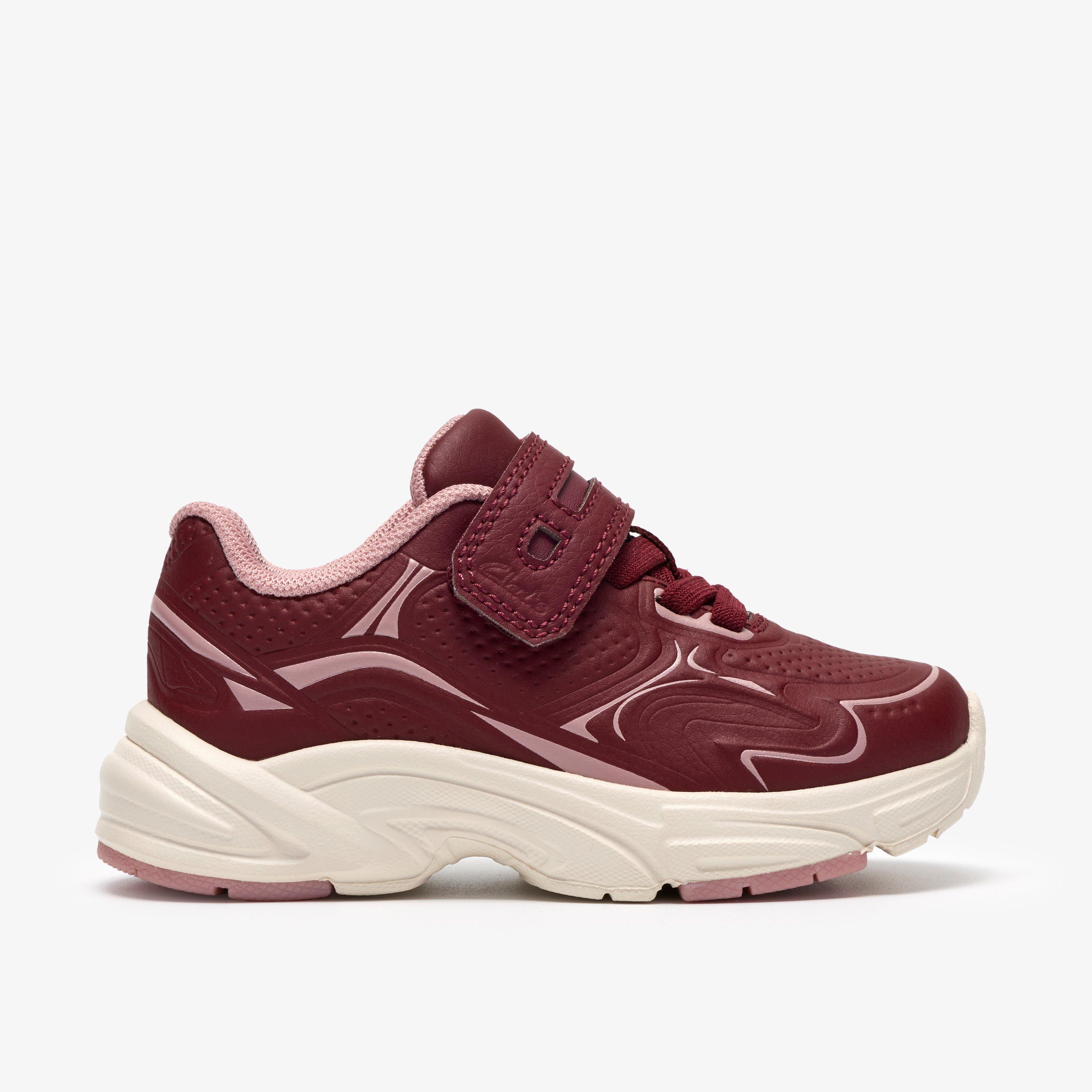 Crafton Solo Toddler Burgundy Trainers Riptape, view 1 of 6