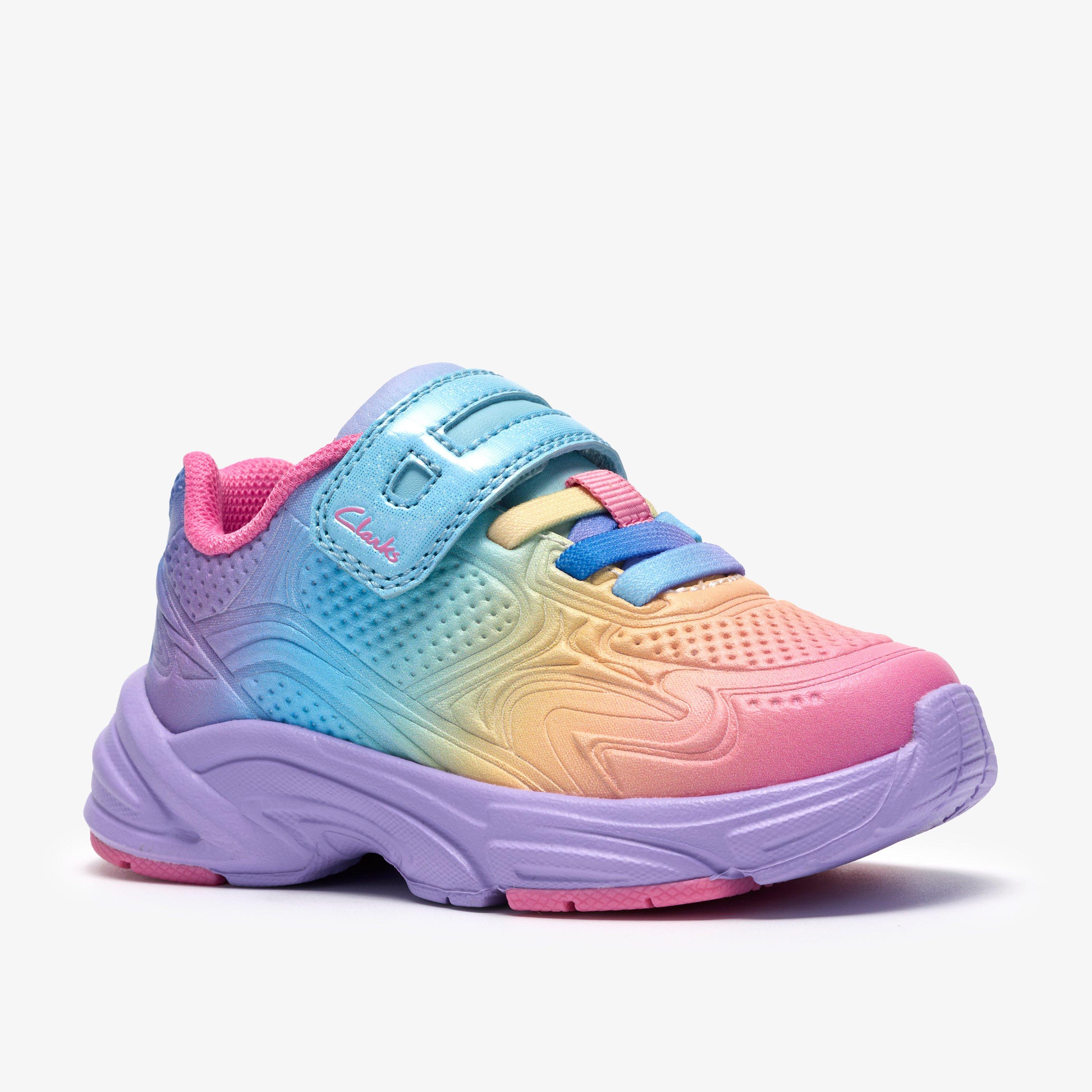 Crafton Solo Toddler Purple Mutli Trainers, view 4 of 6