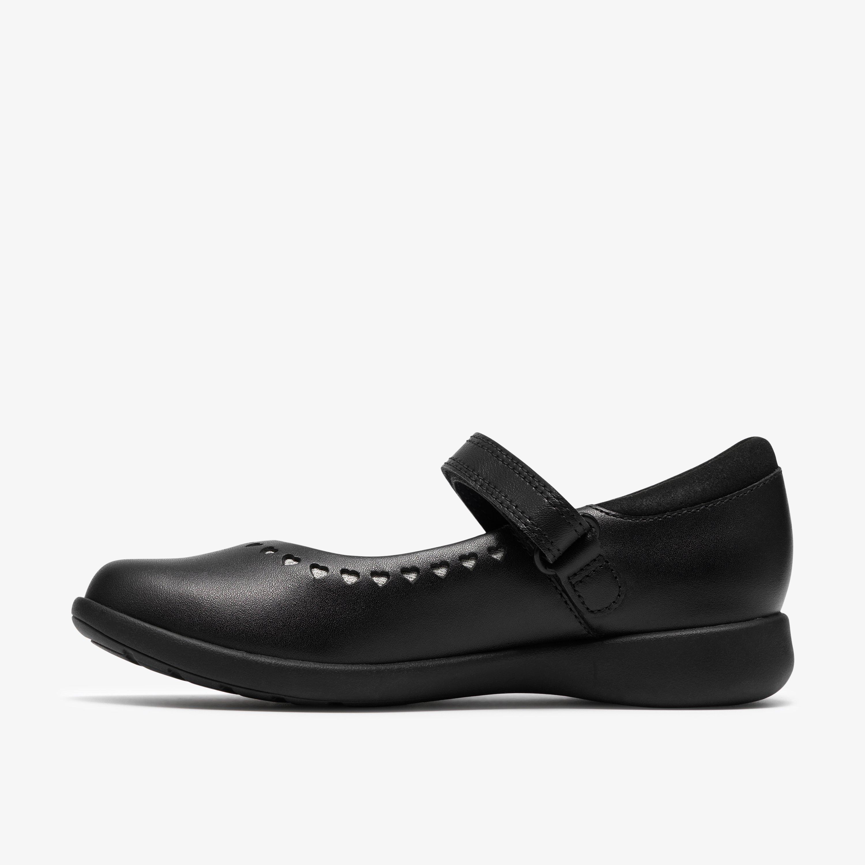 Etch Shimmer Kid Black Leather Mary Jane School Shoes, view 2 of 6