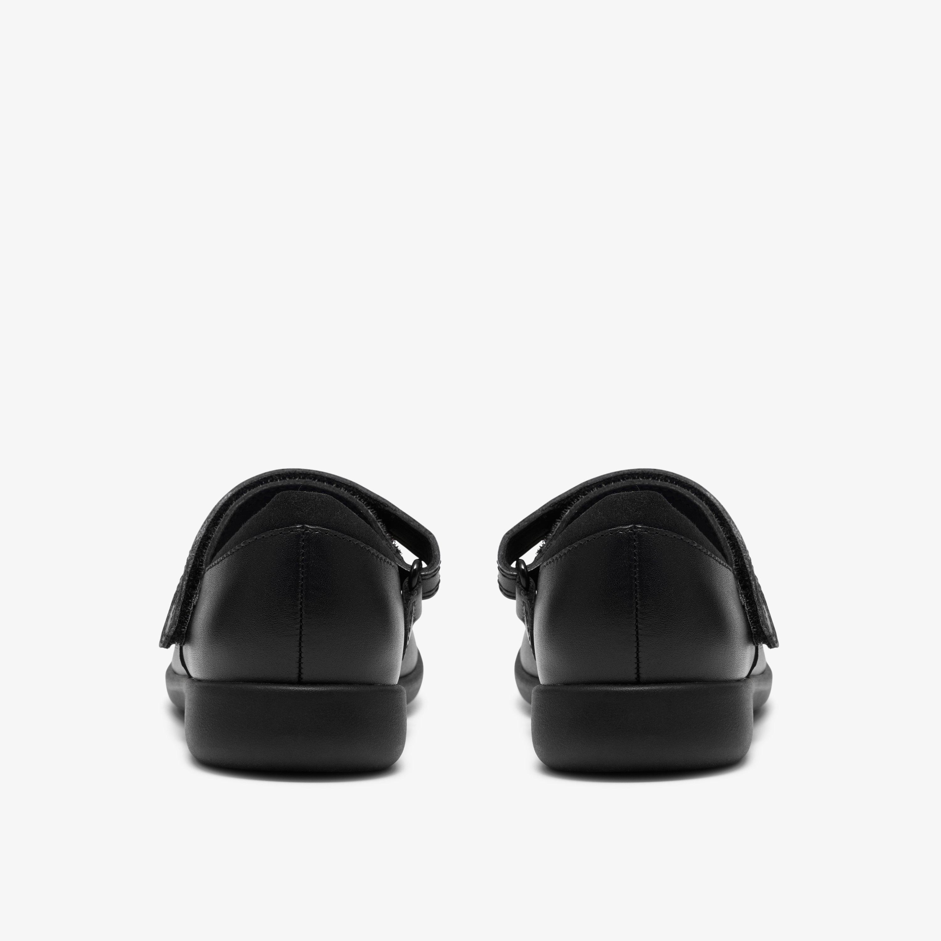 Etch Shimmer Kid Black Leather Mary Jane School Shoes, view 5 of 6