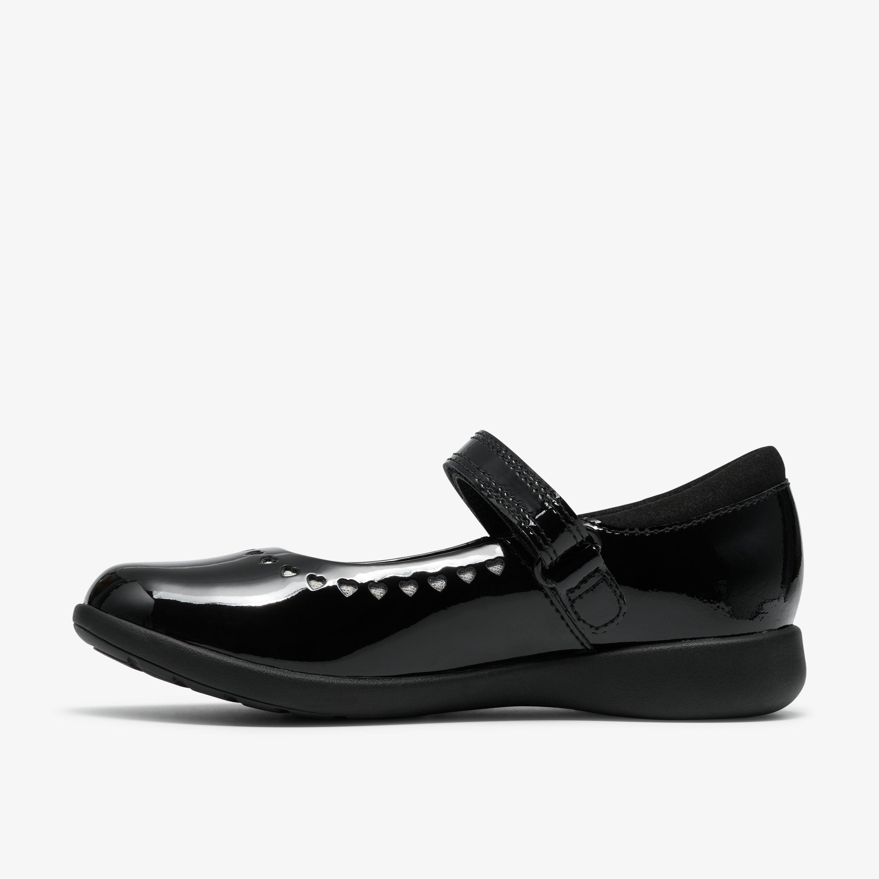 Etch Shimmer Kid Black Patent Mary Jane School Shoes, view 2 of 6