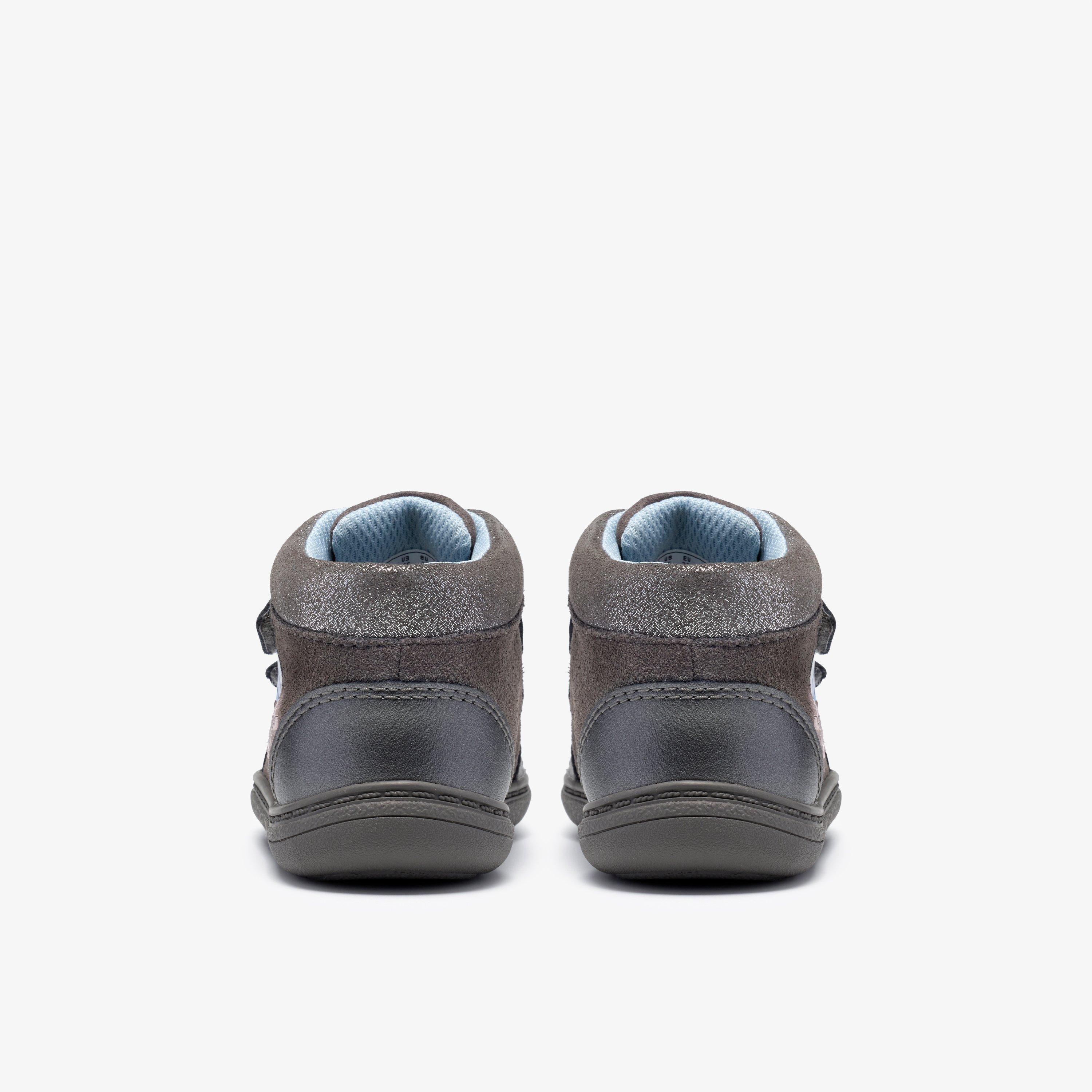 Flash Comet Toddler Grey Combination Ankle Boots High Tops Riptape, view 5 of 6