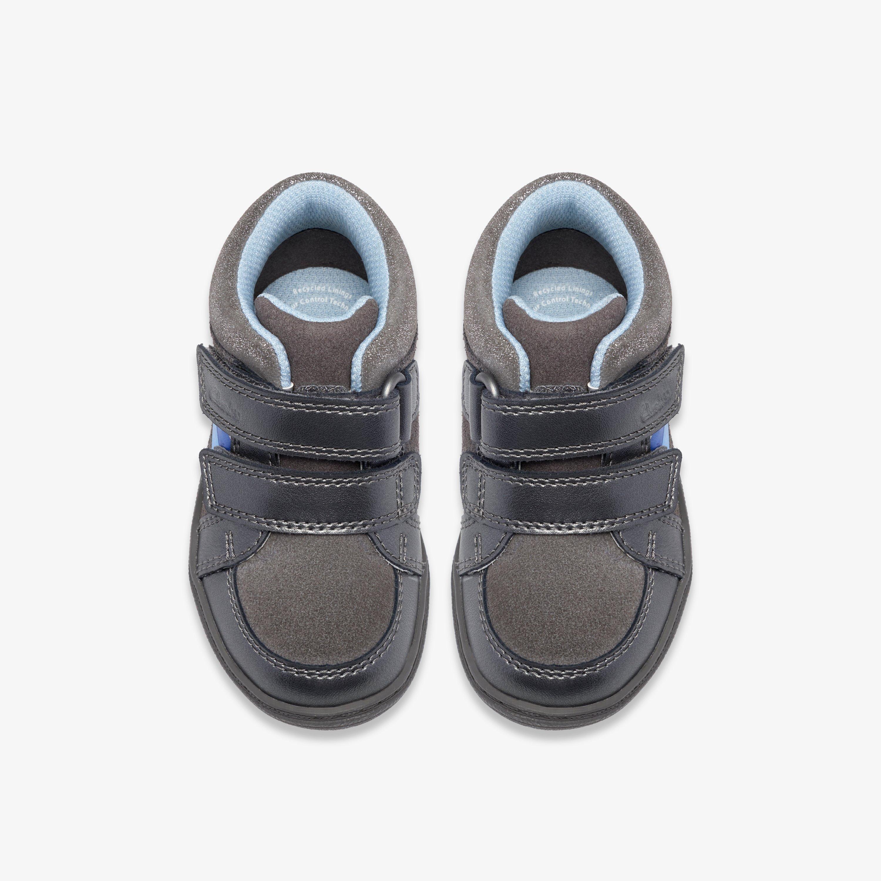 Flash Comet Toddler Grey Combination Ankle Boots High Tops Riptape, view 6 of 6