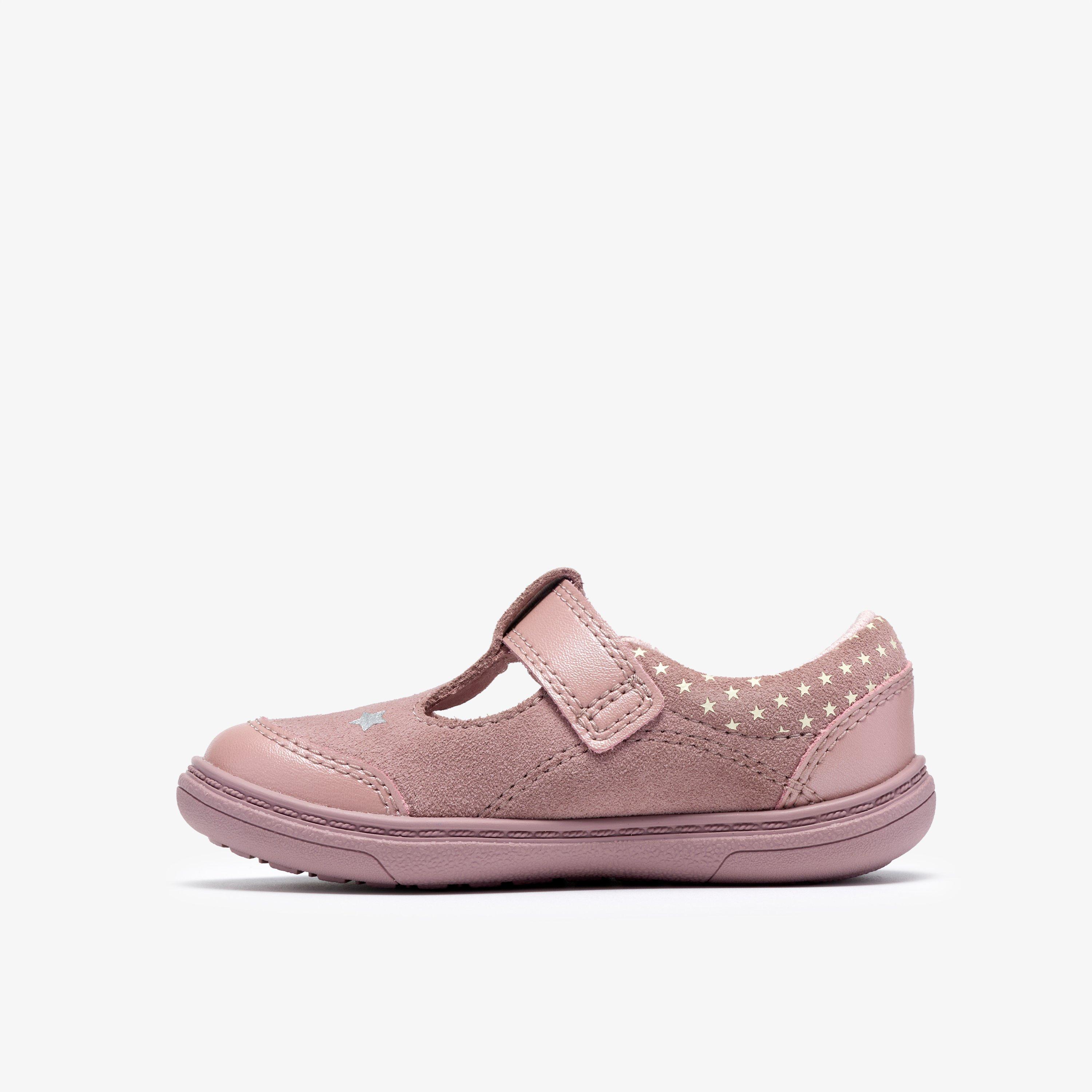 Flash Nova Toddler Dusty Pink T Bar Shoes Riptape, view 2 of 6