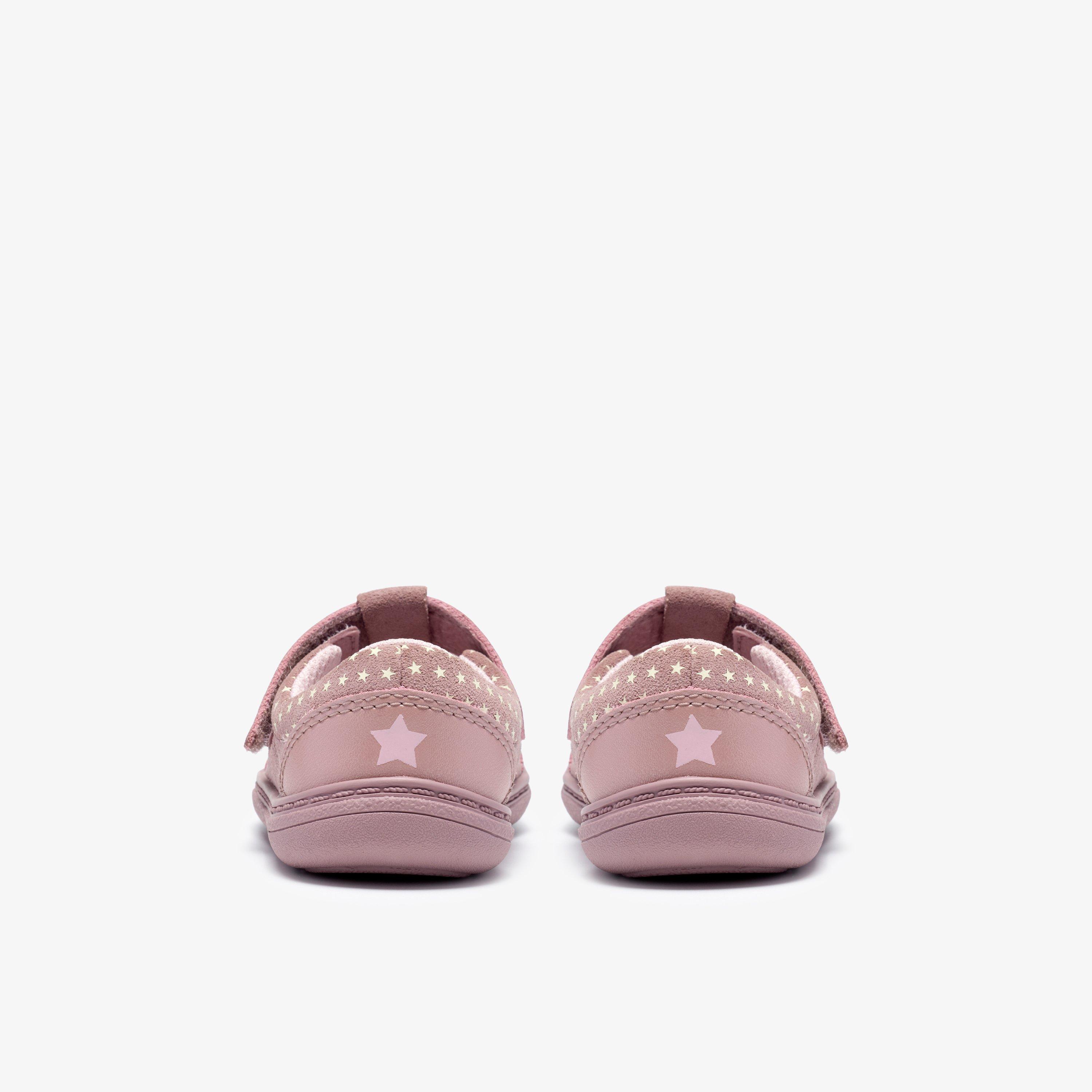 Flash Nova Toddler Dusty Pink T Bar Shoes Riptape, view 5 of 6