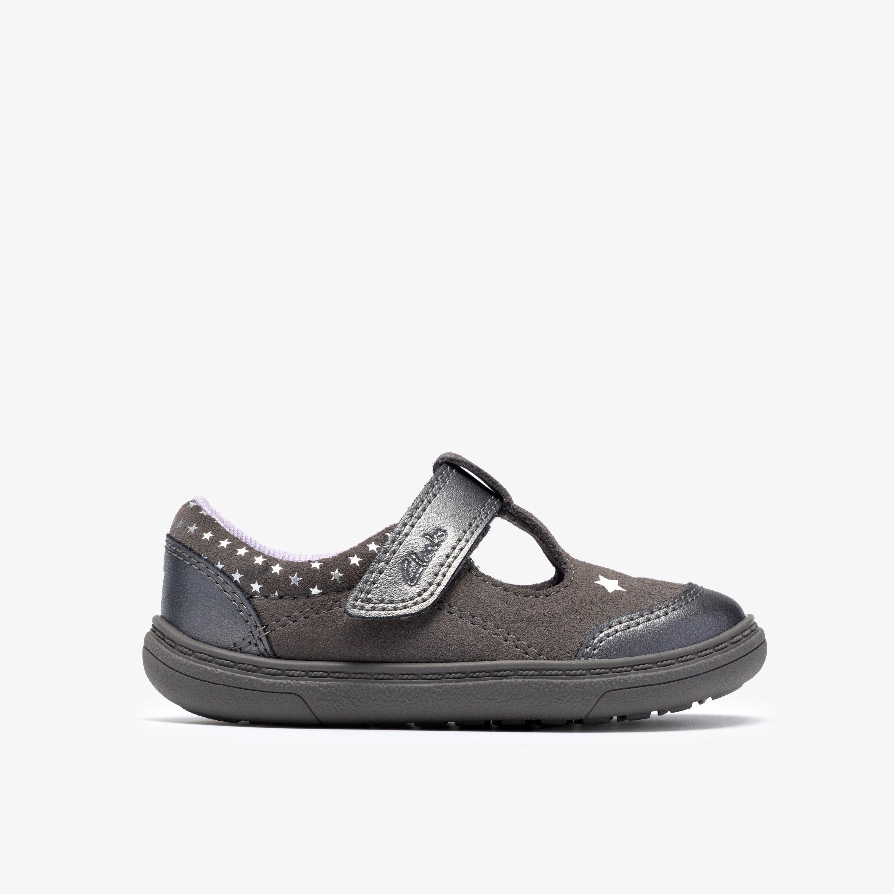 Flash Nova Toddler Pewter T Bar Shoes, view 1 of 6
