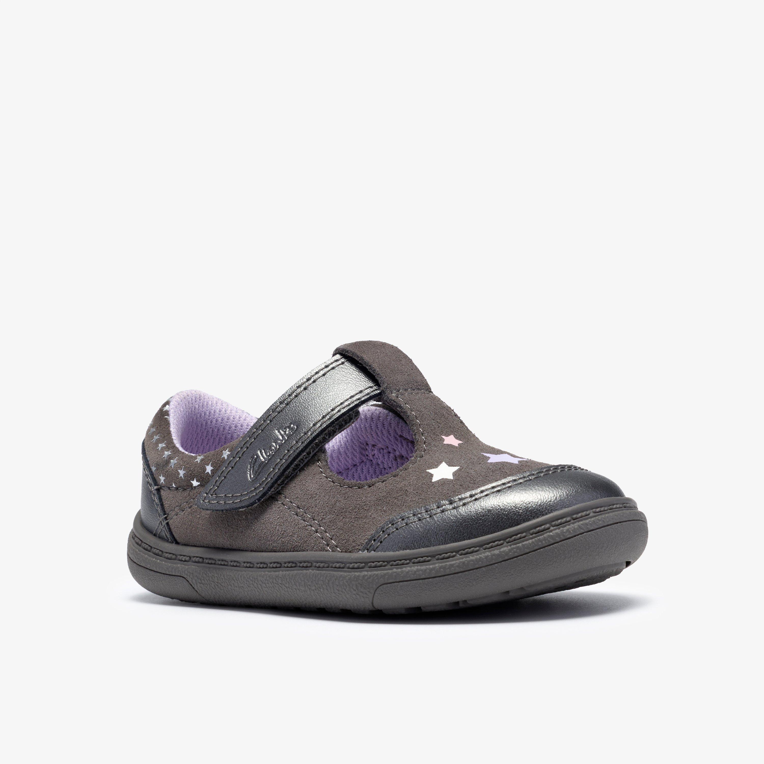 Flash Nova Toddler Pewter T Bar Shoes, view 4 of 6