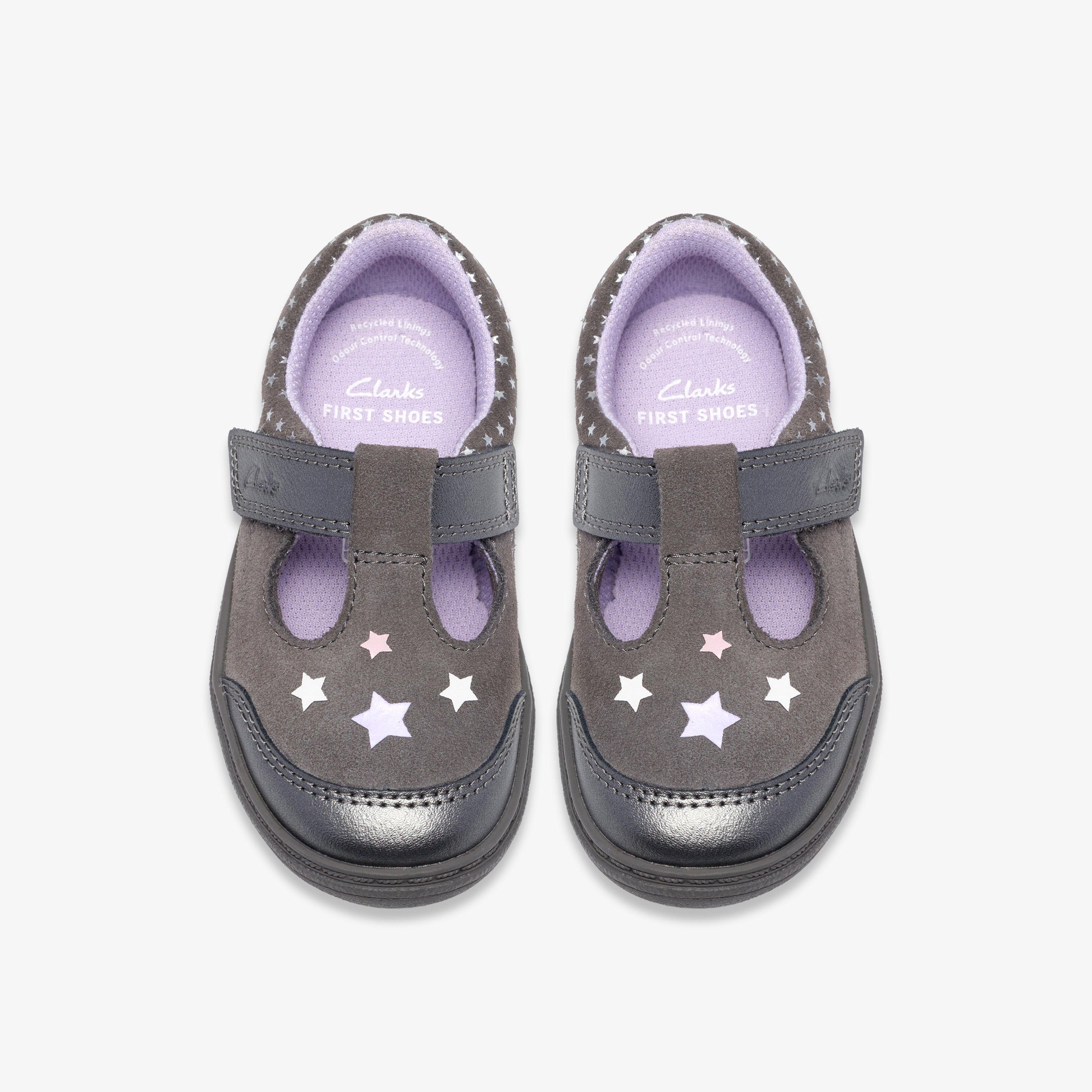 Flash Nova Toddler Pewter T Bar Shoes, view 6 of 6