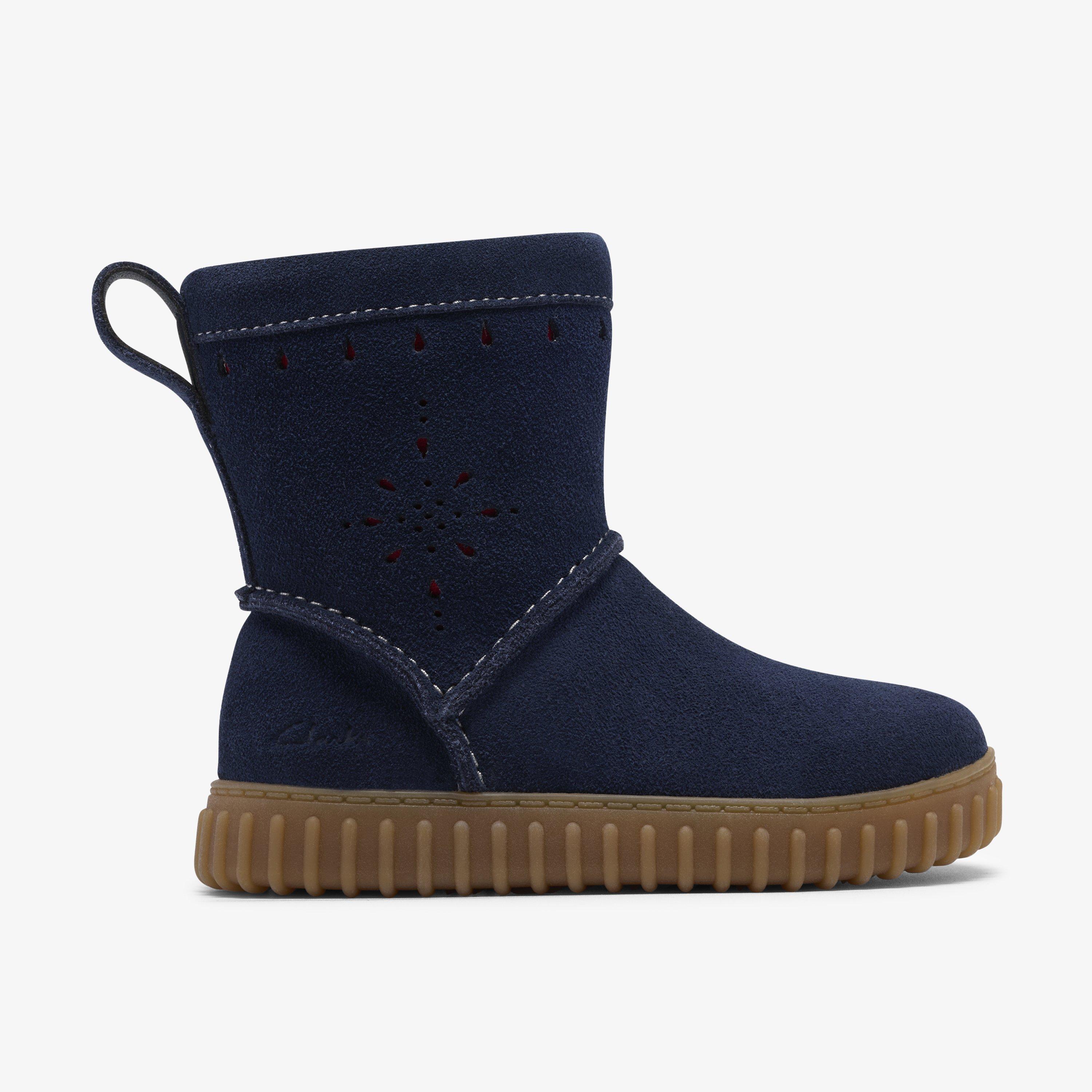 Cove Spirit Toddler Navy Suede Ankle Boots, view 1 of 6