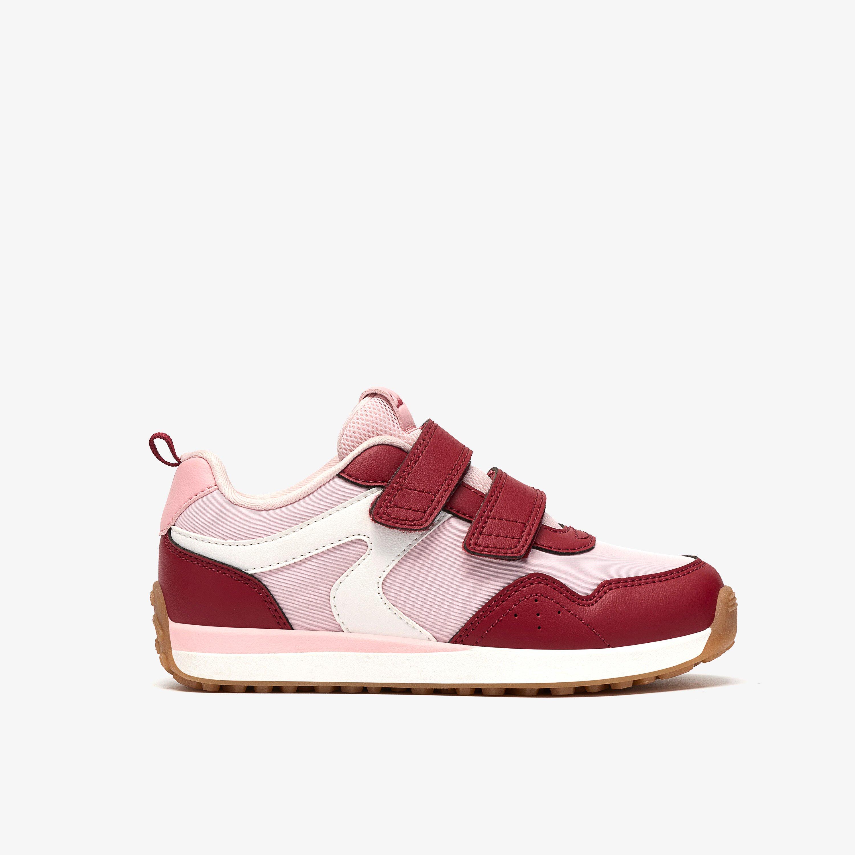 Dyrham Dash Kid Pink Combination Trainers Riptape, view 1 of 6