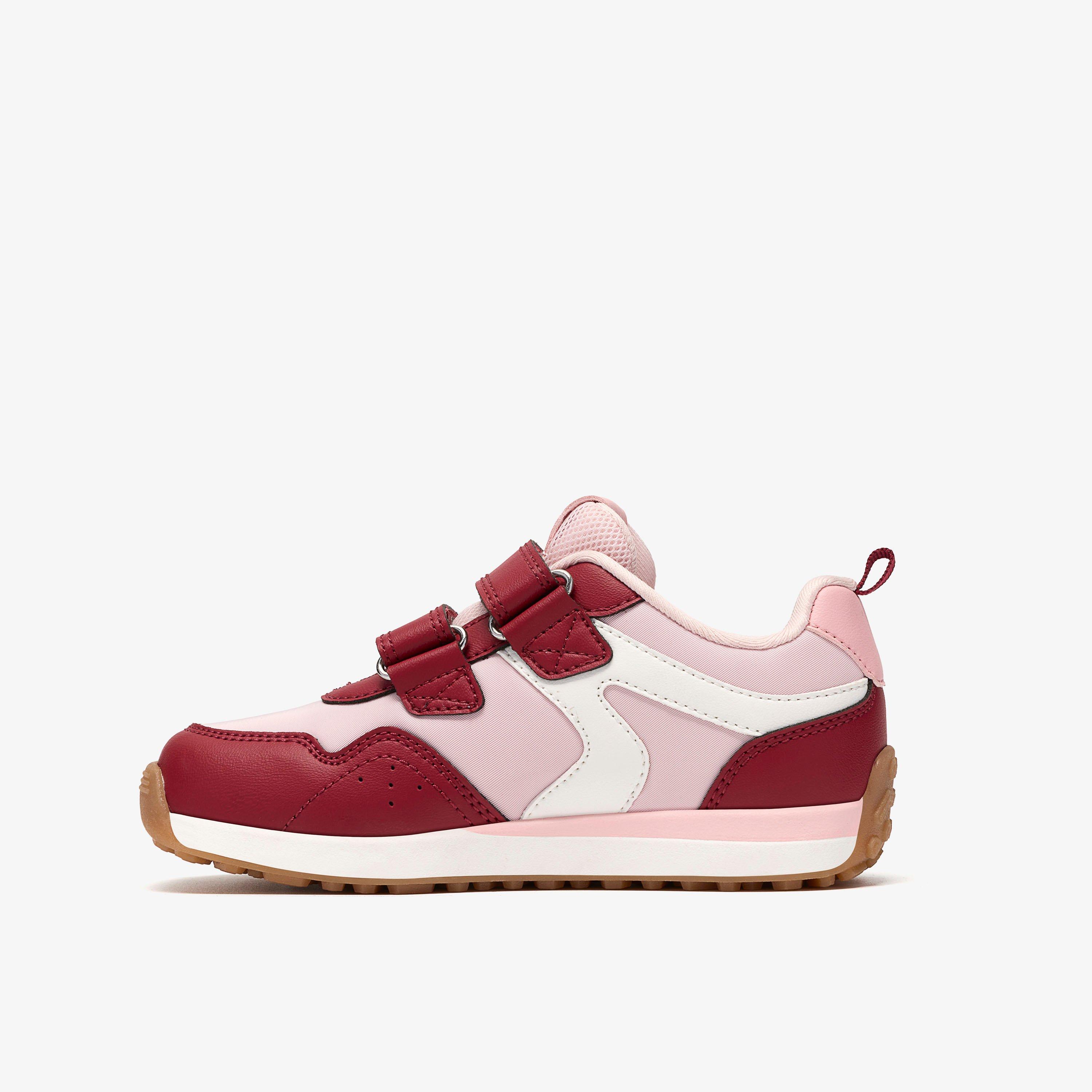 Dyrham Dash Kid Pink Combination Trainers Riptape, view 2 of 6