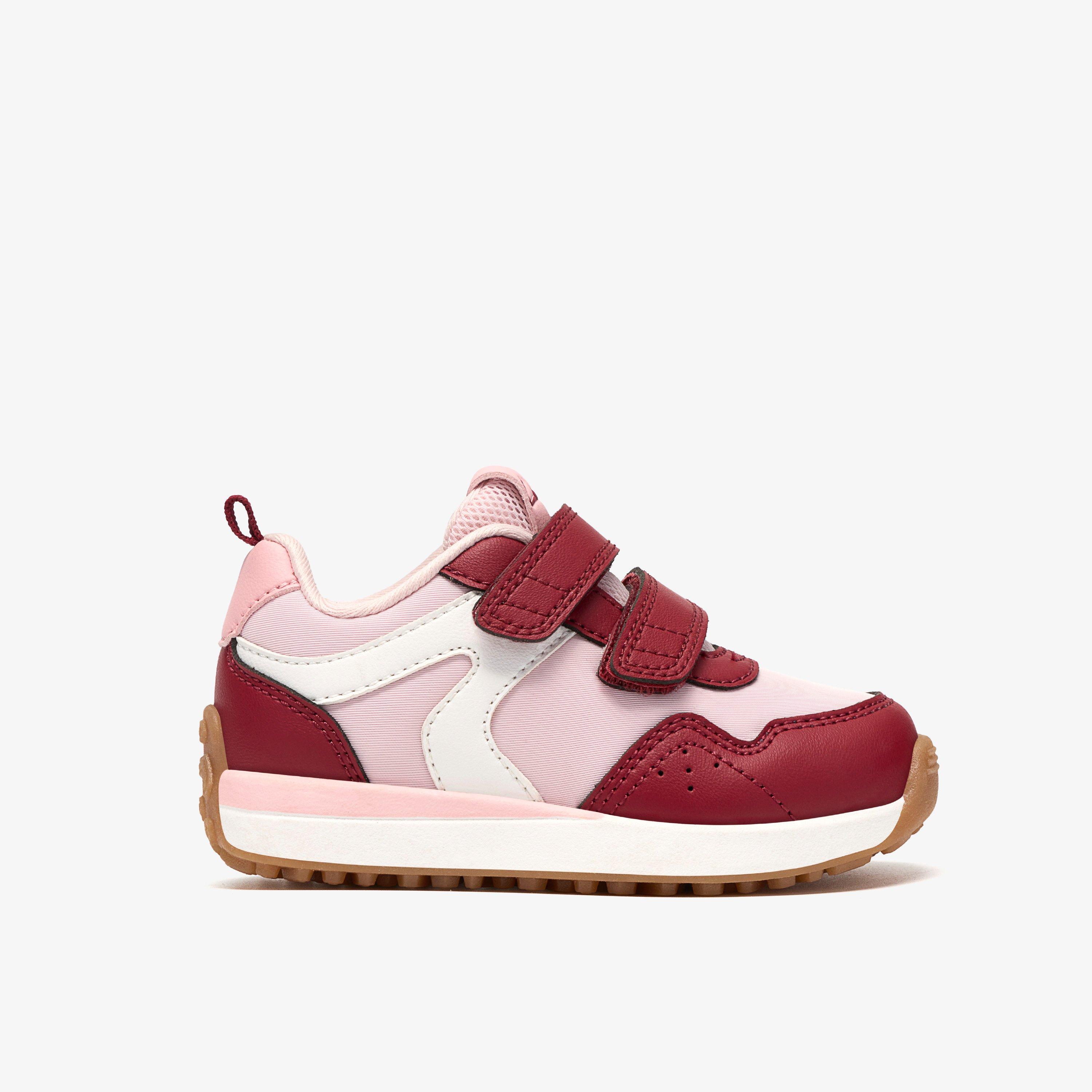 Dyrham Dash Toddler Pink Combination Trainers Riptape, view 1 of 6