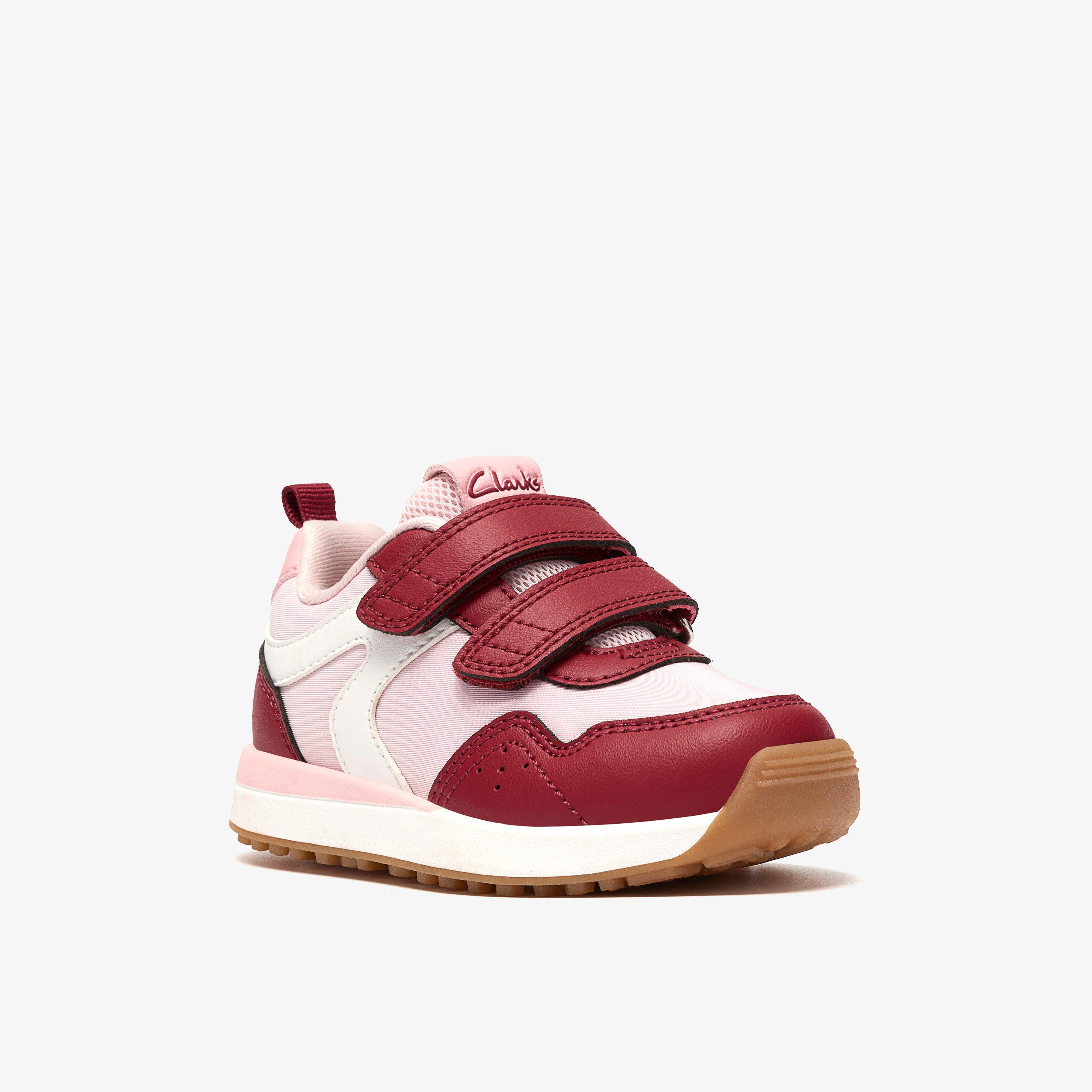 Dyrham Dash Toddler Pink Combination Trainers Riptape, view 4 of 6