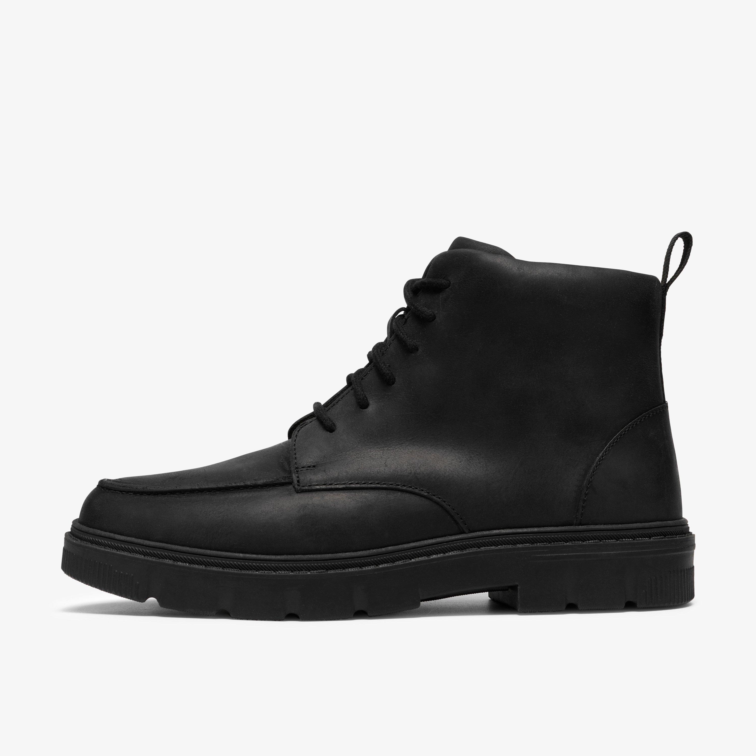 Lorcam Hill Youth Black Leather Ankle Boots School Shoes, view 2 of 8