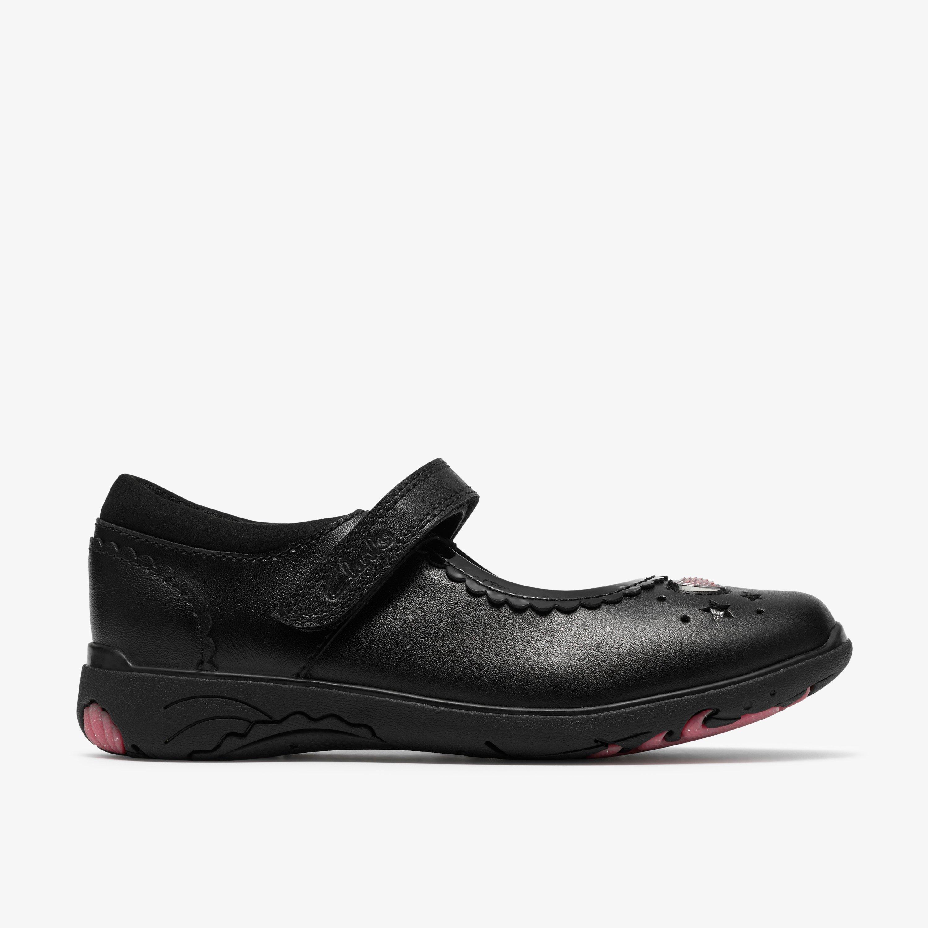 Relda Heart Kid Black Leather Mary Jane, view 1 of 6