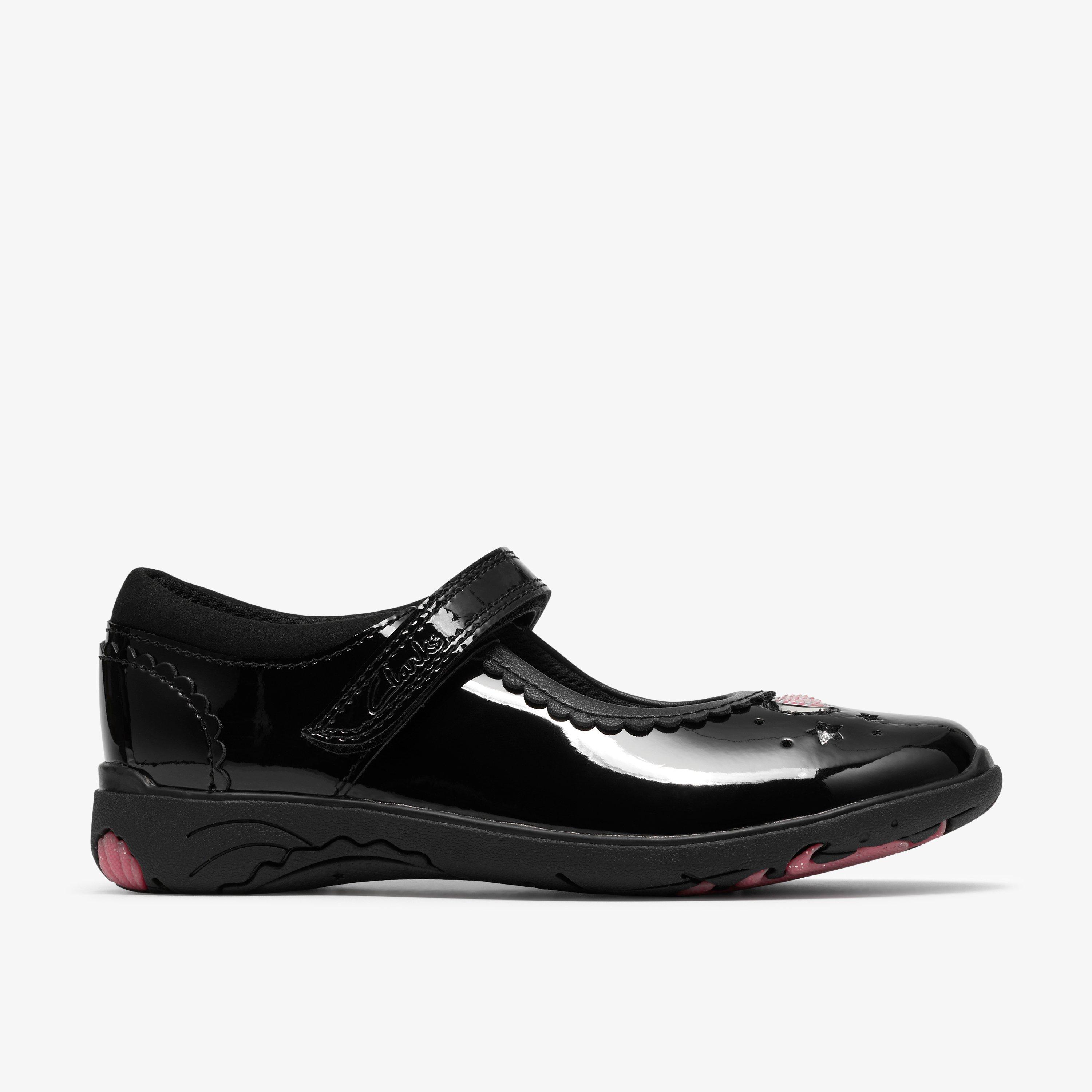 Relda Heart Kid Black Patent Mary Jane, view 1 of 6