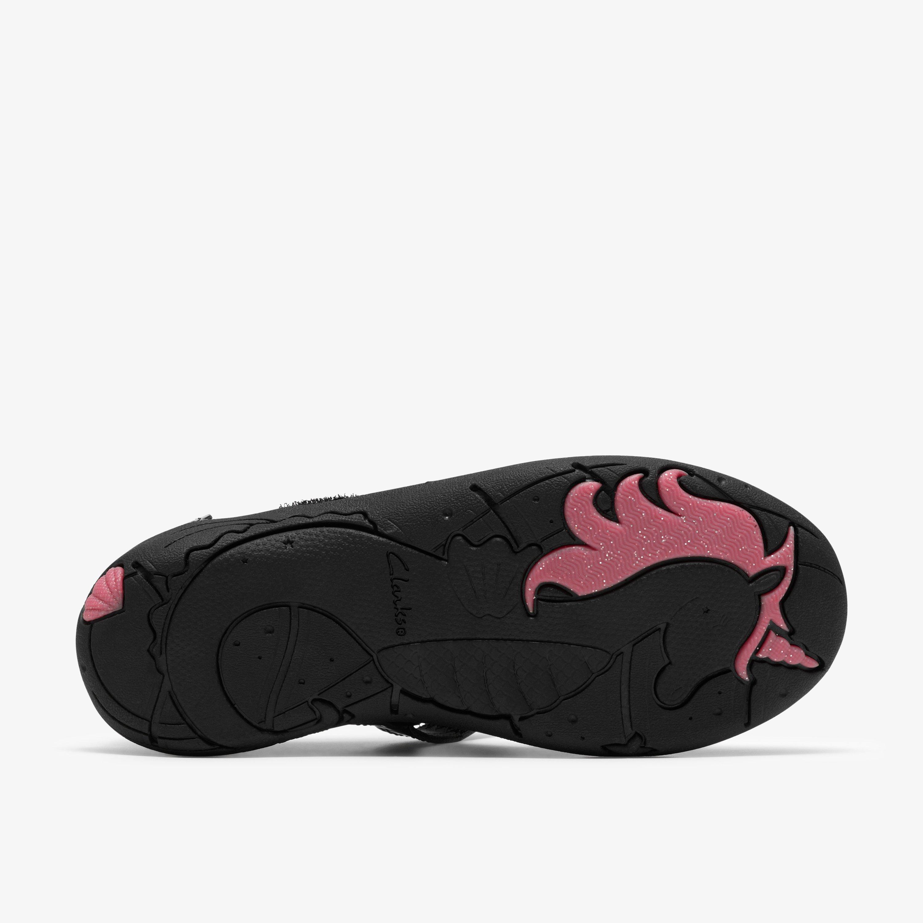 Relda Heart Kid Black Patent Mary Jane School Shoes, view 3 of 6