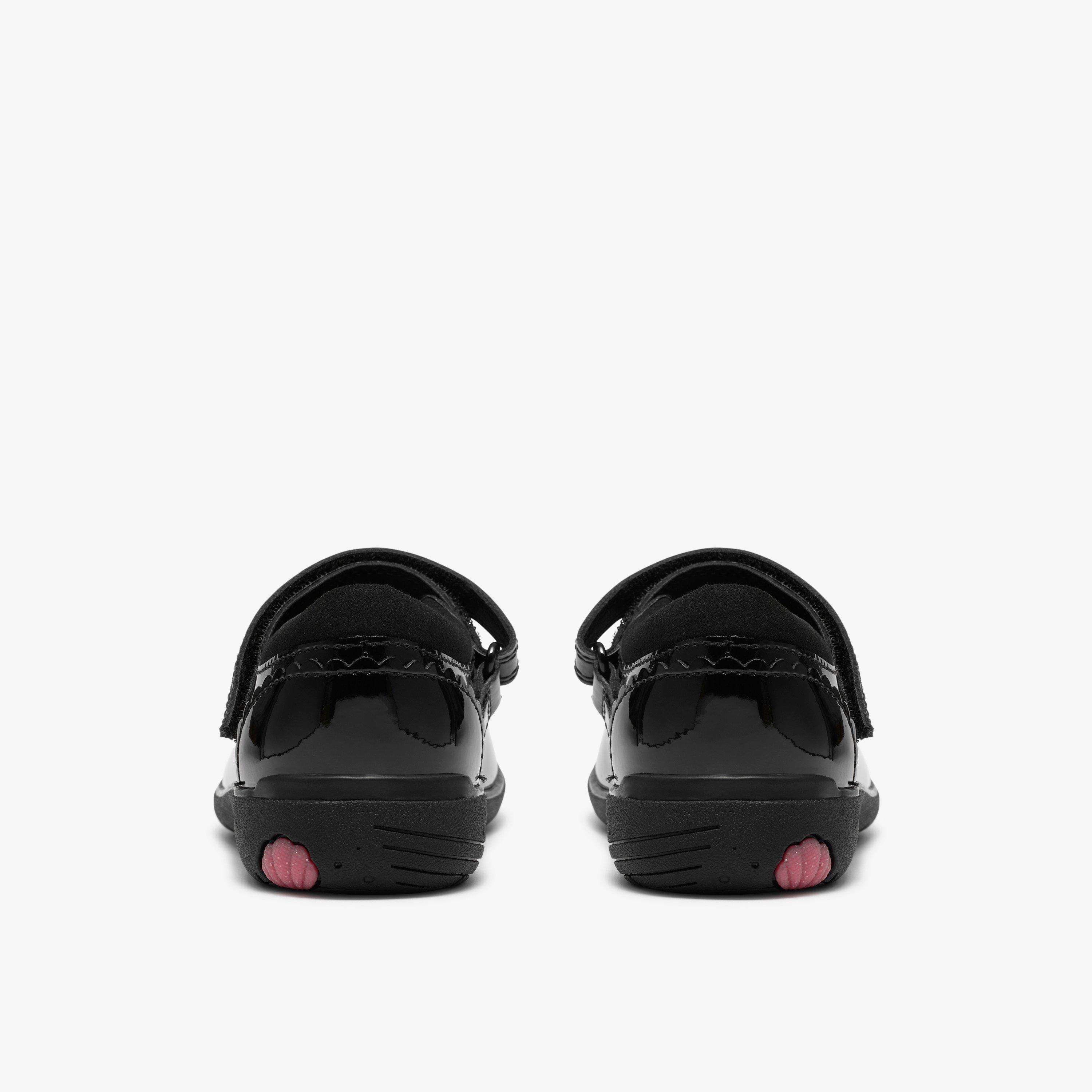 Relda Heart Kid Black Patent Mary Jane School Shoes, view 5 of 6