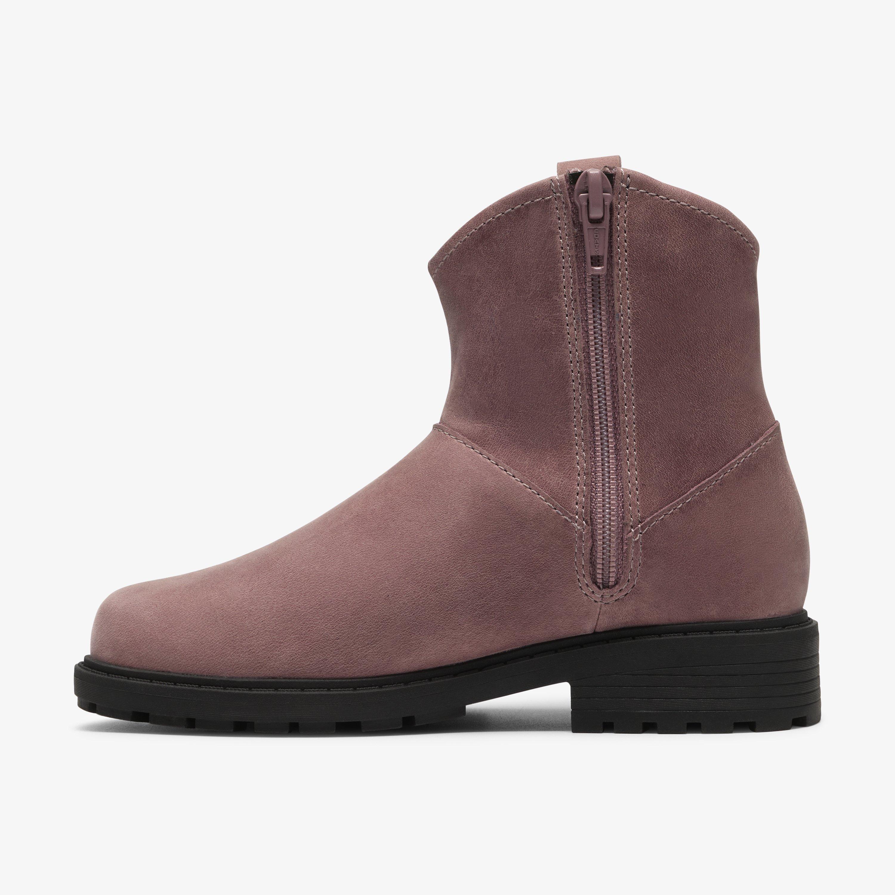 Tessyn Stud Kid Dusty Pink Ankle Boots, view 2 of 6