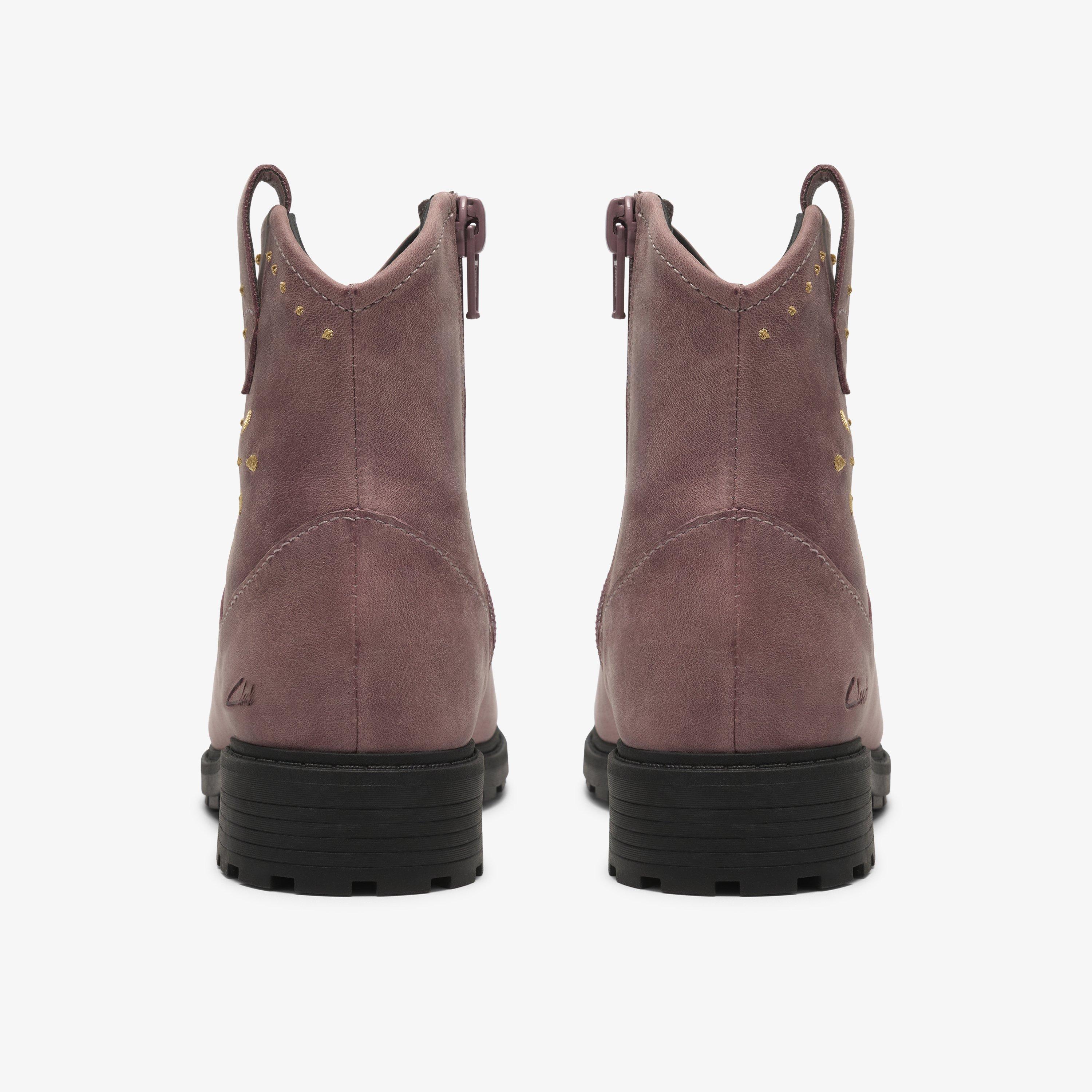 Tessyn Stud Kid Dusty Pink Ankle Boots, view 5 of 6