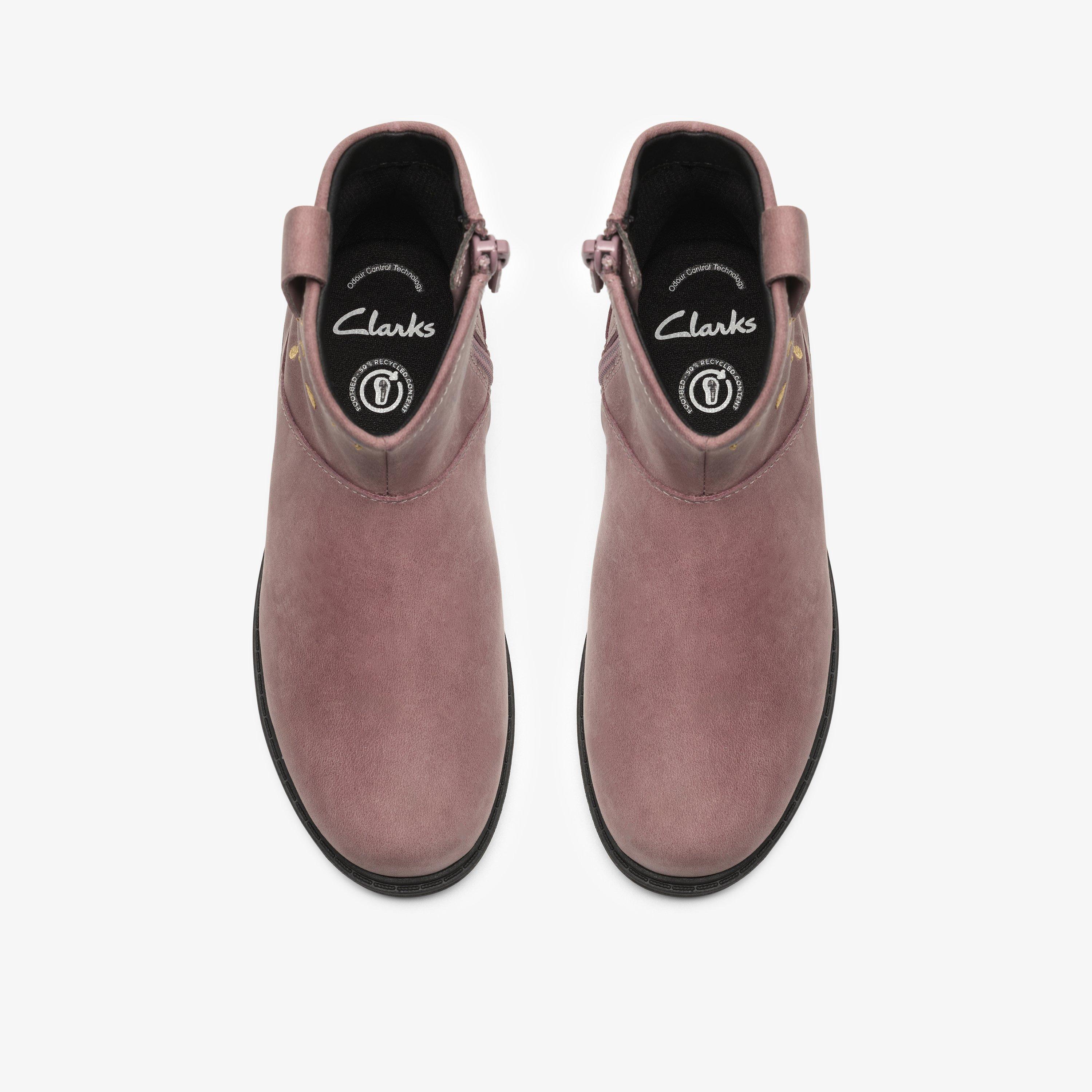 Tessyn Stud Kid Dusty Pink Ankle Boots, view 6 of 6