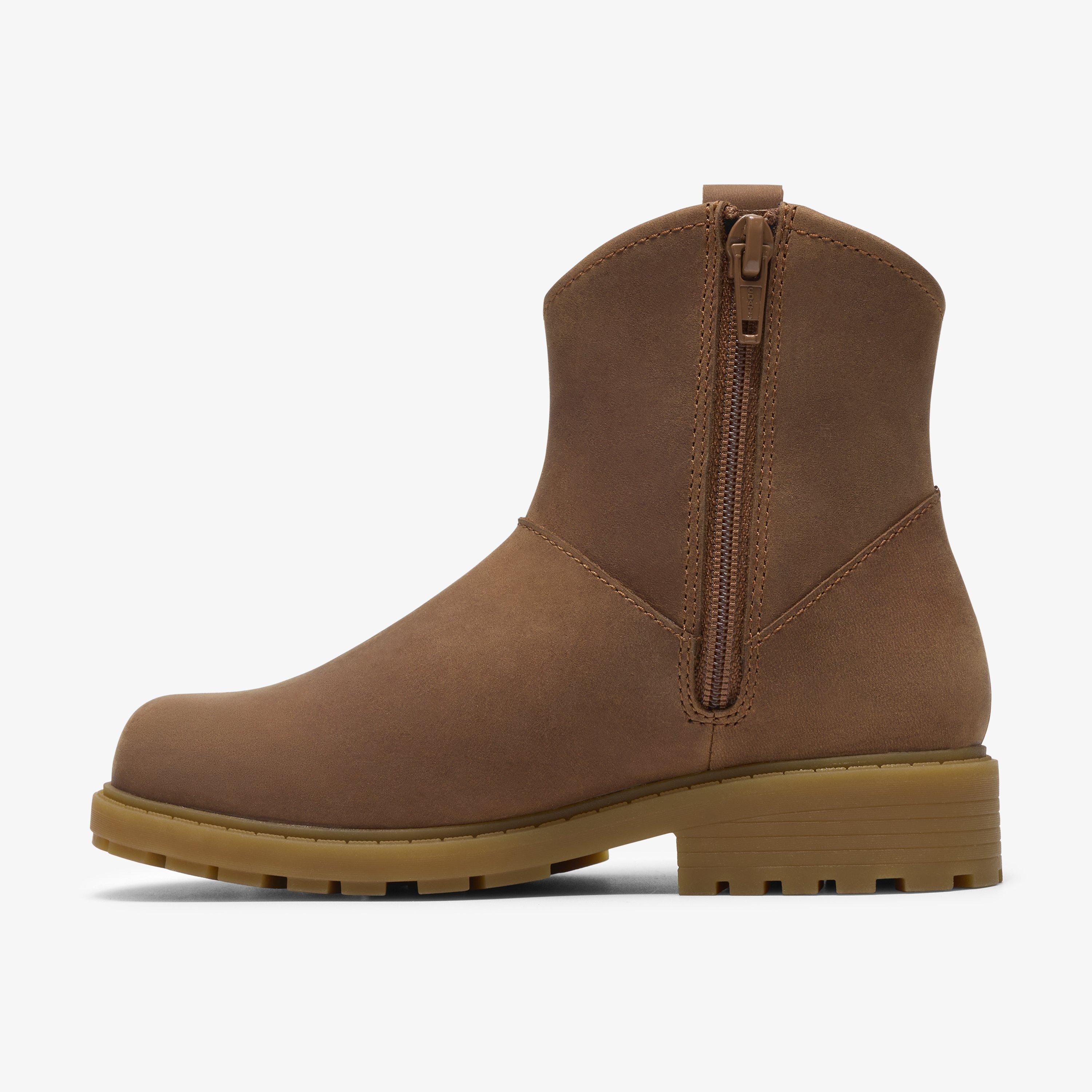 Tessyn Stud Kid Tan Ankle Boots, view 2 of 6