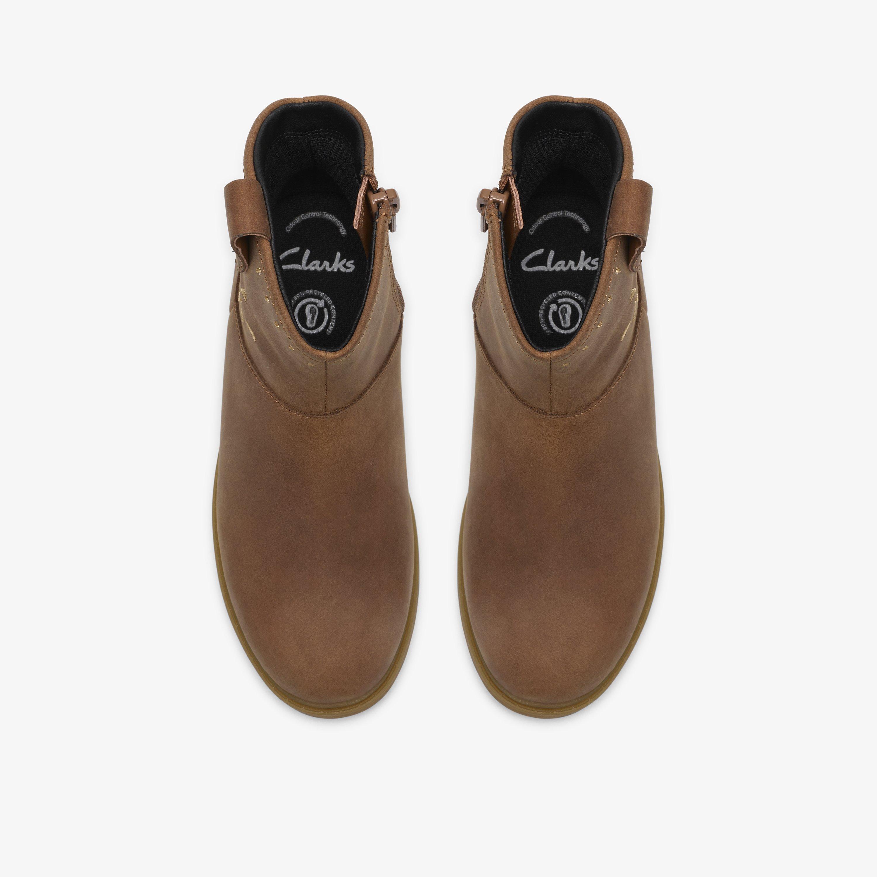 Tessyn Stud Kid Tan Ankle Boots, view 6 of 6