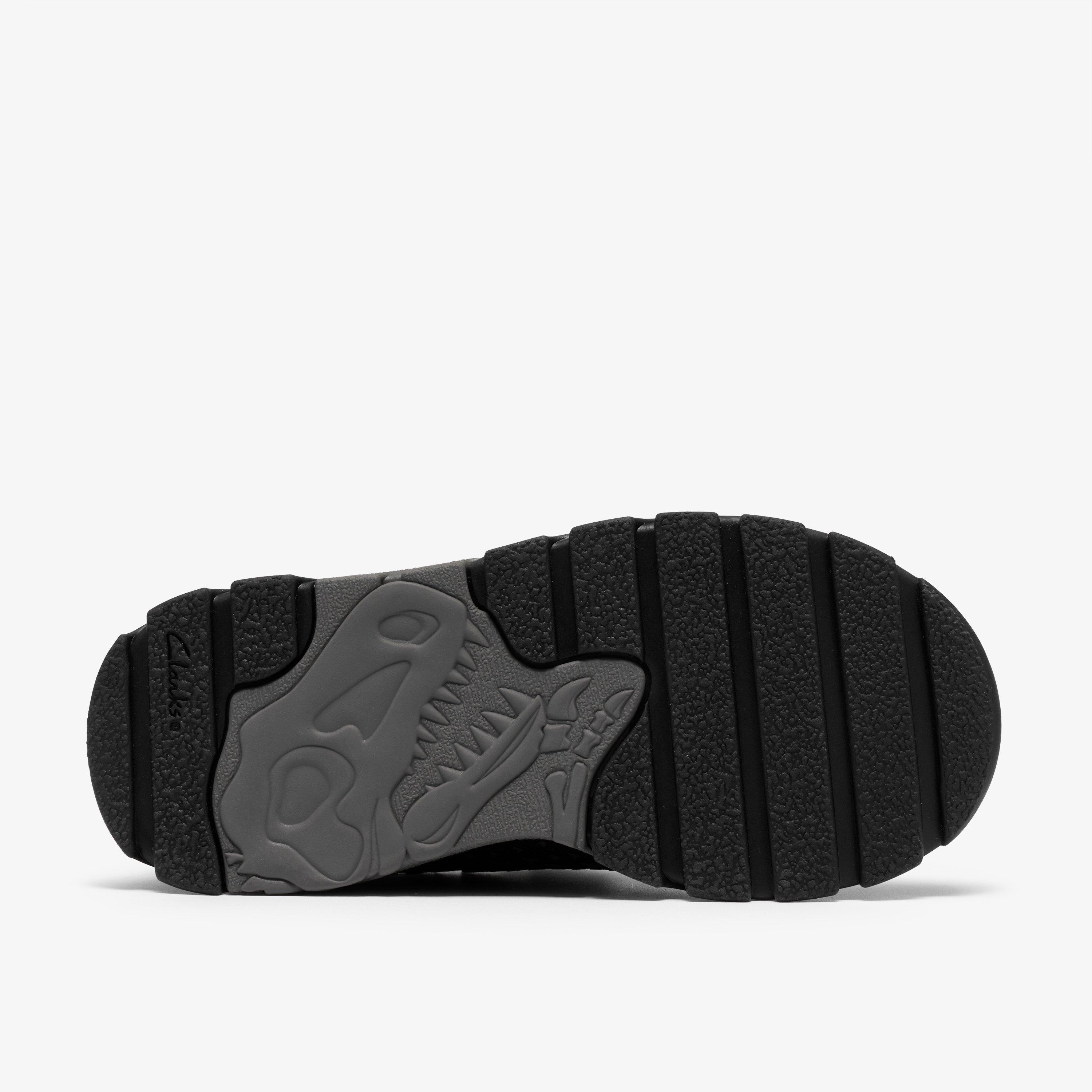 Steggy 2 Stomp Kid Black Trainers School Shoes, view 3 of 6