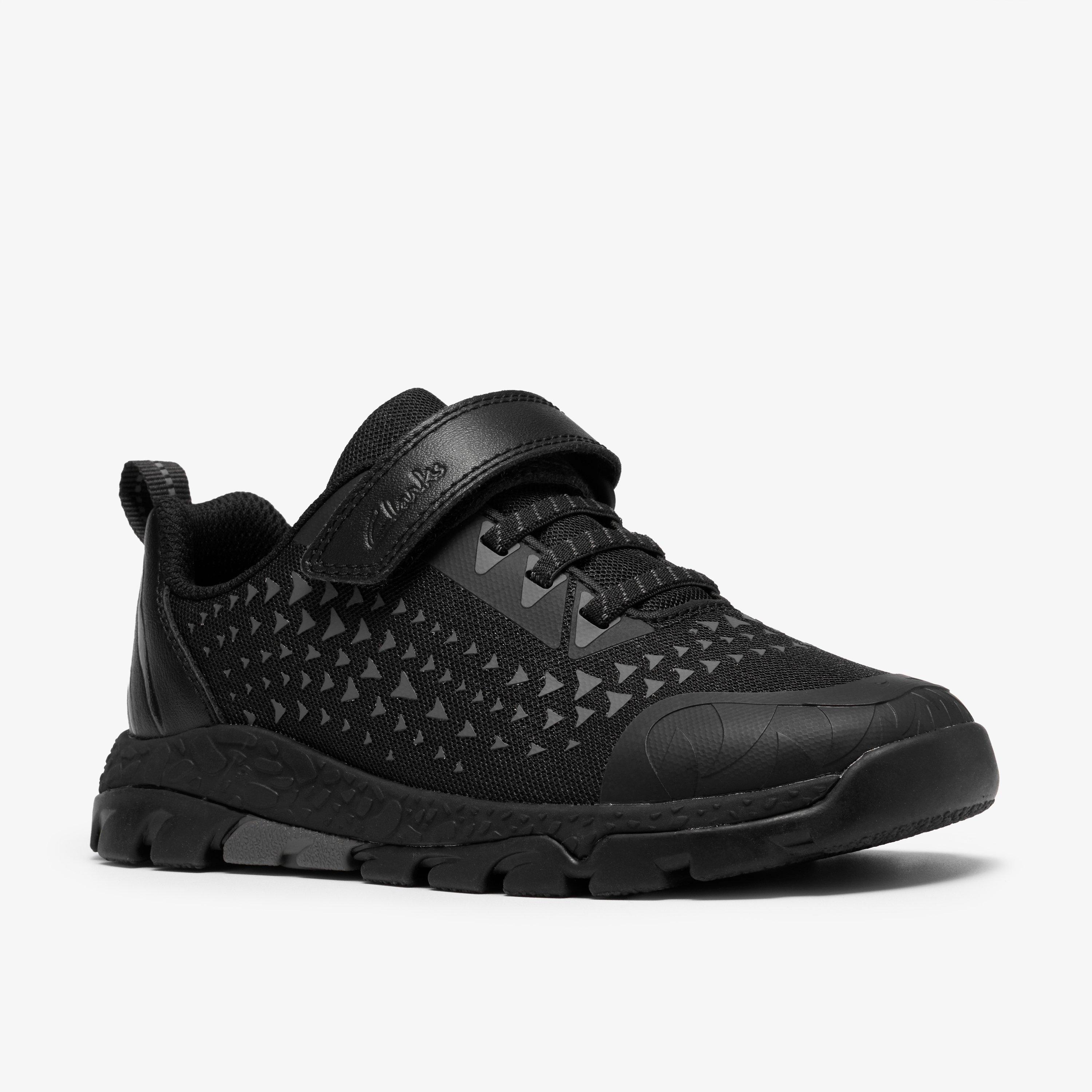 Steggy 2 Stomp Kid Black Trainers School Shoes, view 4 of 6
